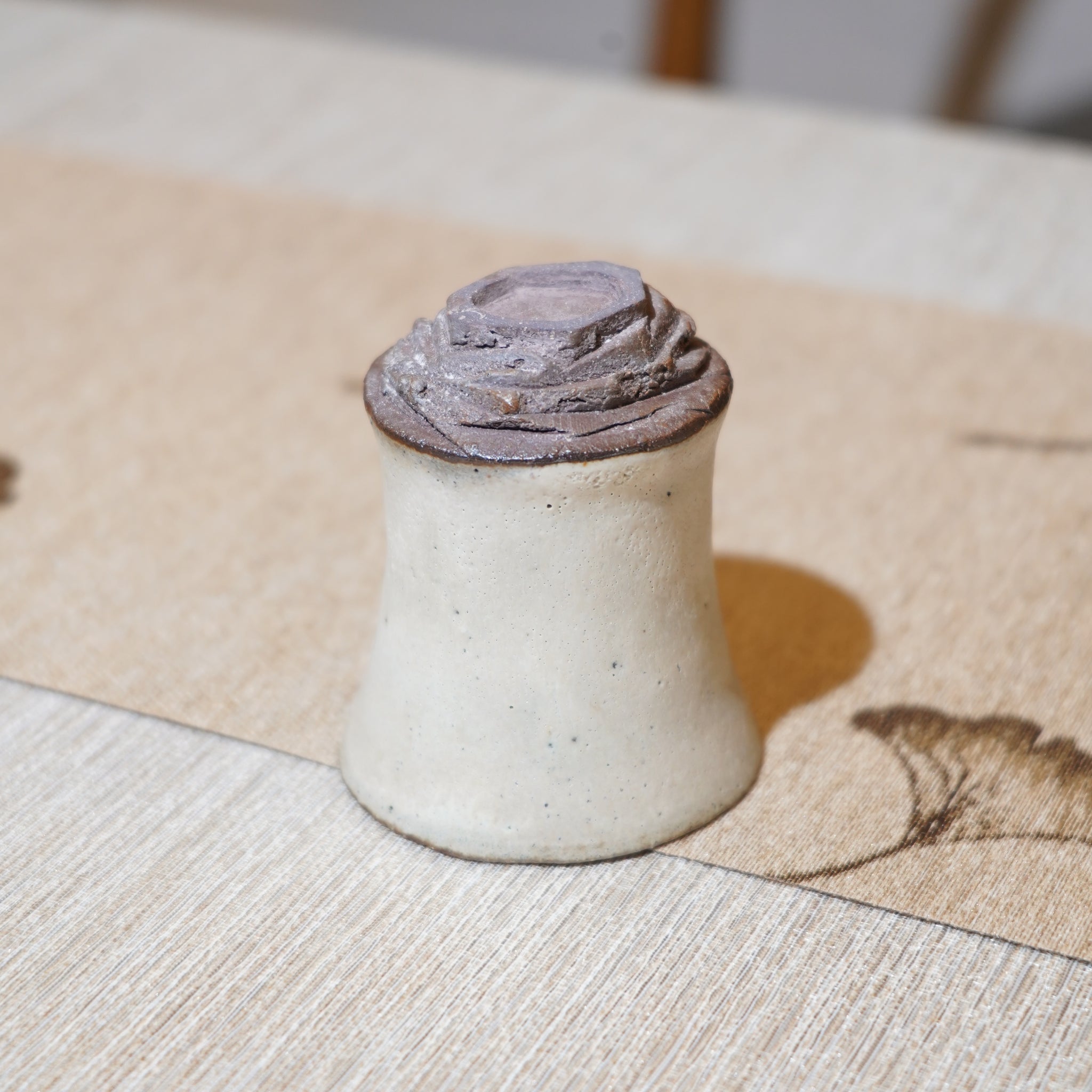 *新品*【雪隱·霜峰】全手工紅陶炻器主人杯