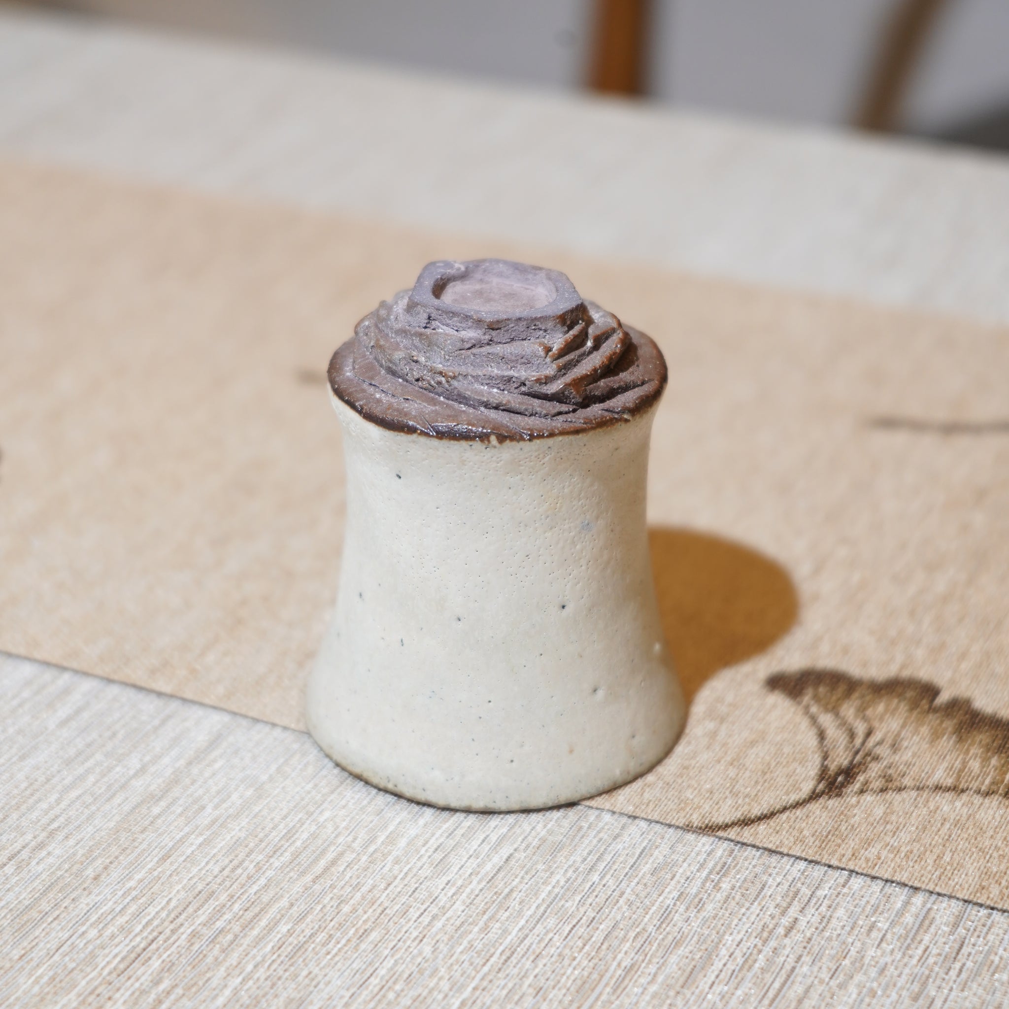 *新品*【雪隱·霜峰】全手工紅陶炻器主人杯