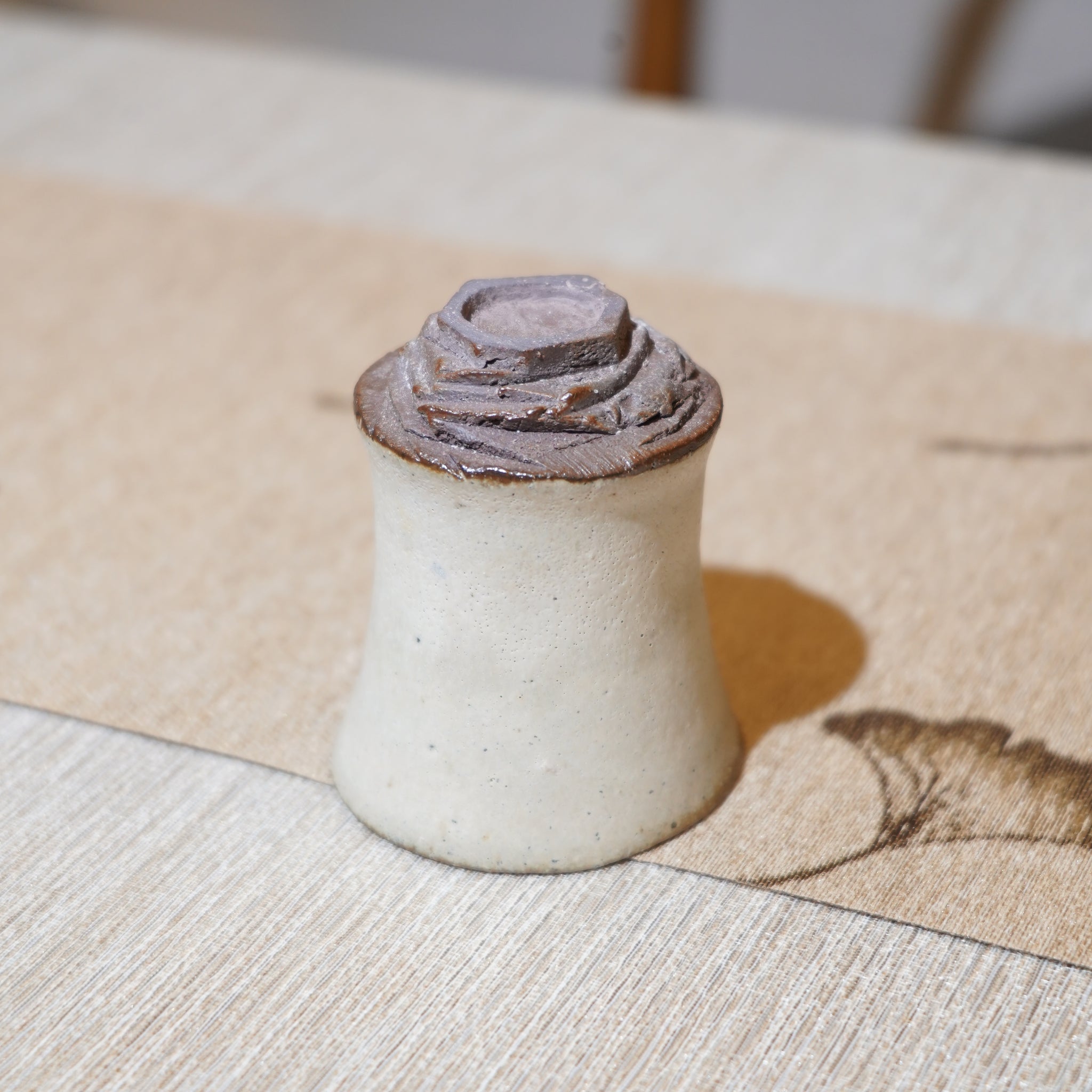 *新品*【雪隱·霜峰】全手工紅陶炻器主人杯