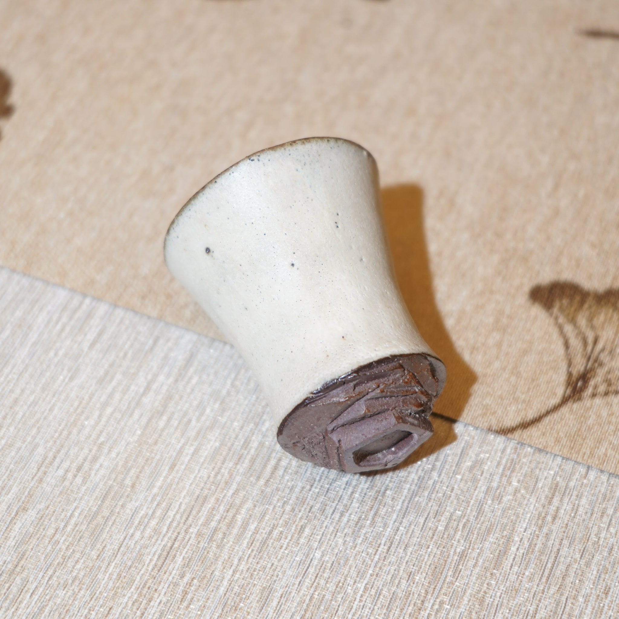 *新品*【雪隱·霜峰】全手工紅陶炻器主人杯