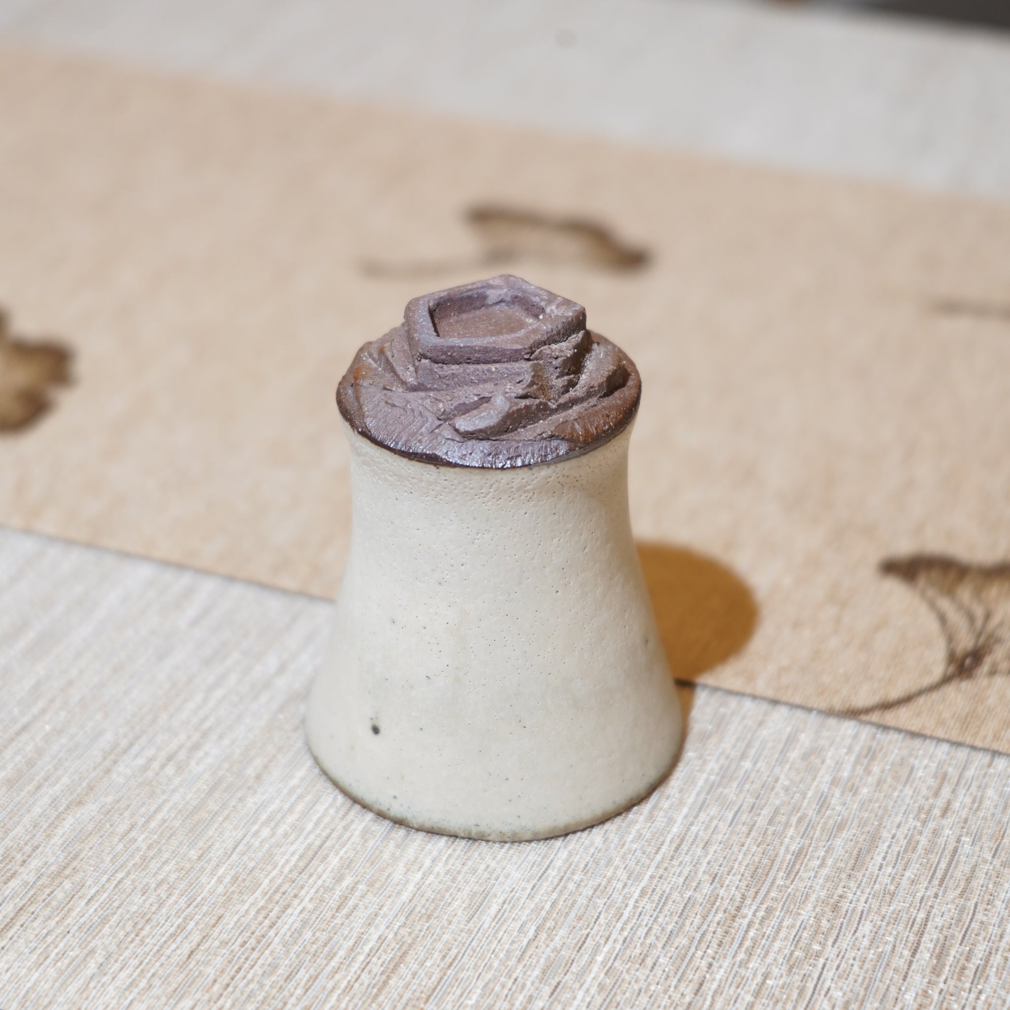 *新品*【雪隱·霜峰】全手工紅陶炻器主人杯