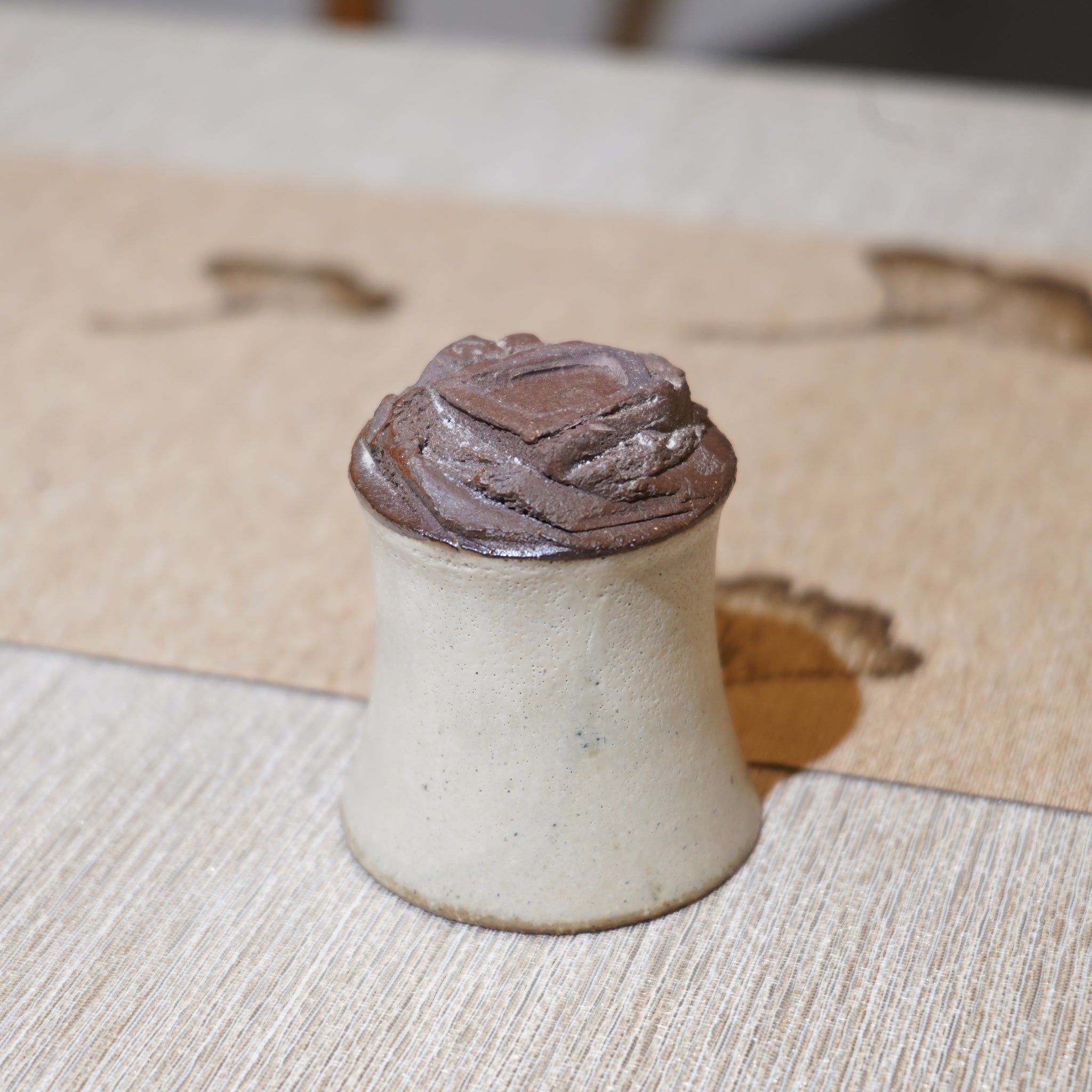 *新品*【雪隱·霜峰】全手工紅陶炻器主人杯