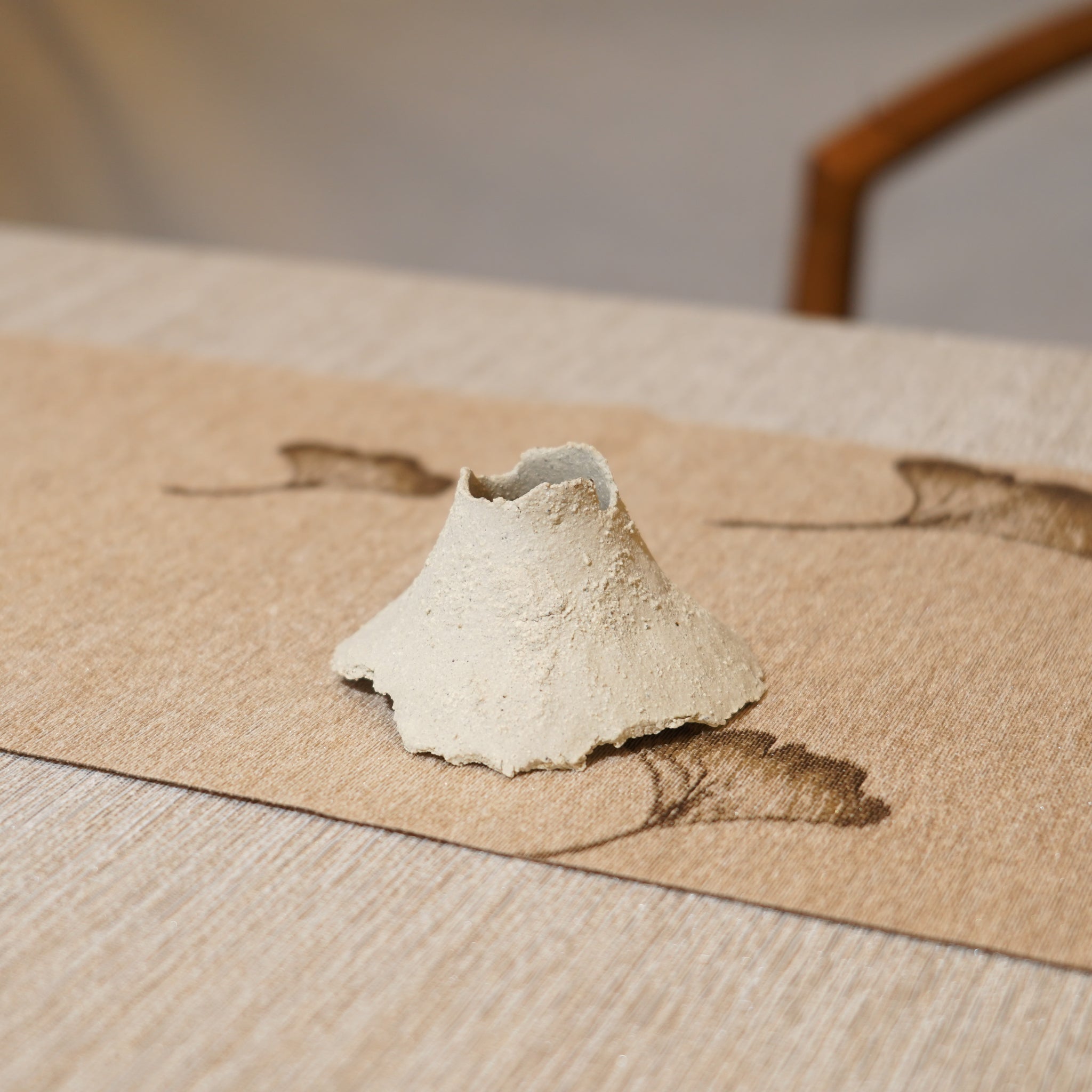 *新品*【雪隱·礫泊】全手工灰陶炻器茶置蓋置