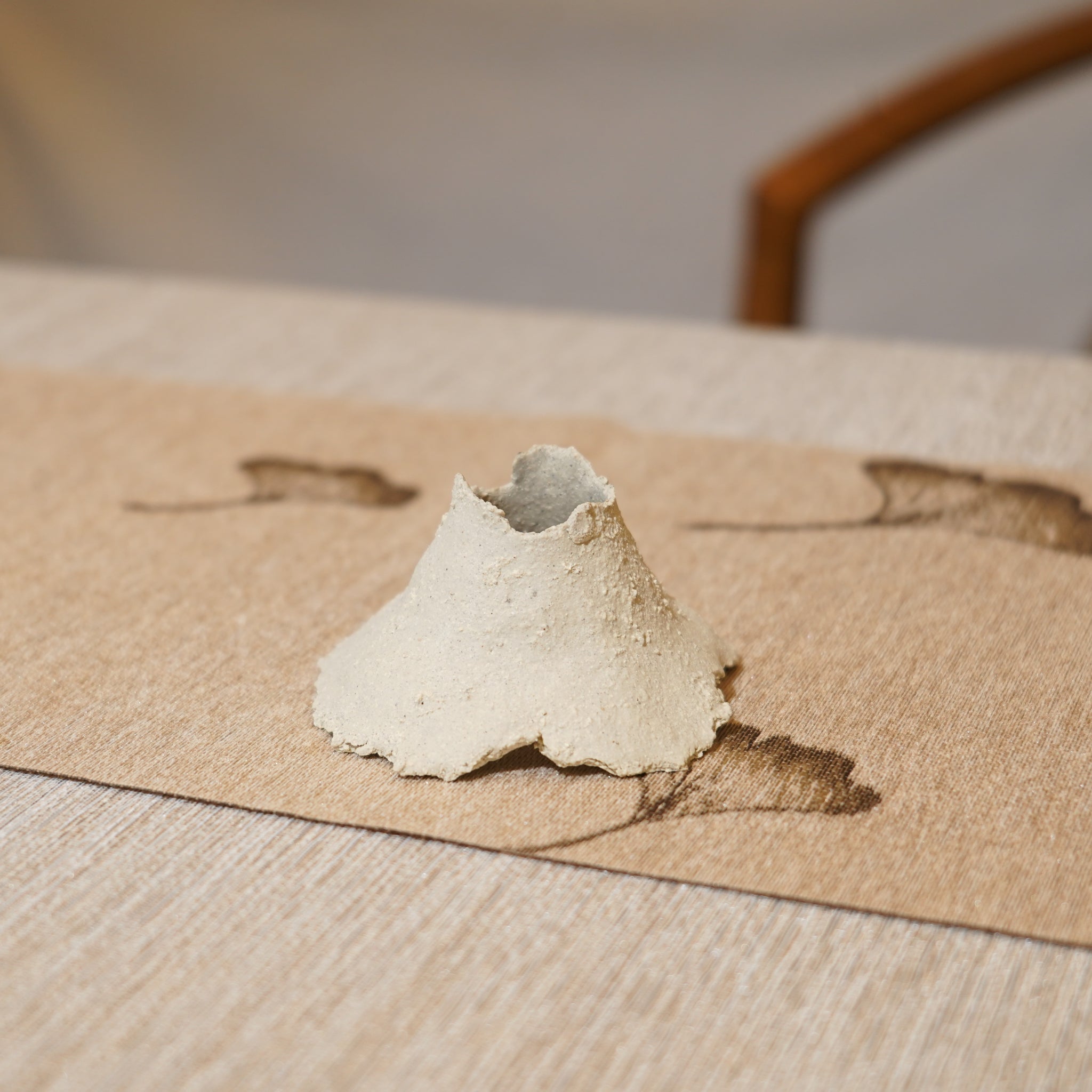 *新品*【雪隱·礫泊】全手工灰陶炻器茶置蓋置