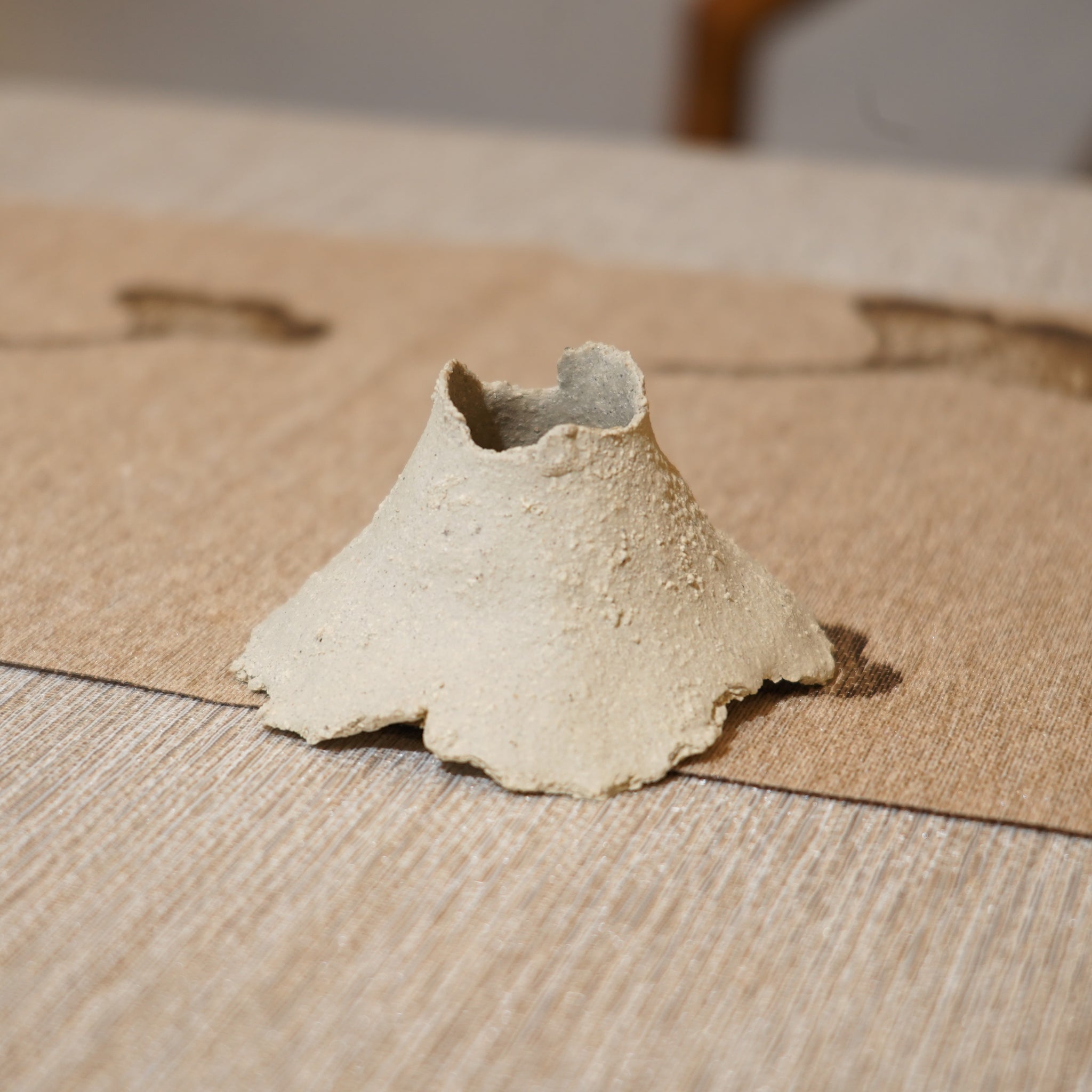 *新品*【雪隱·礫泊】全手工灰陶炻器茶置蓋置