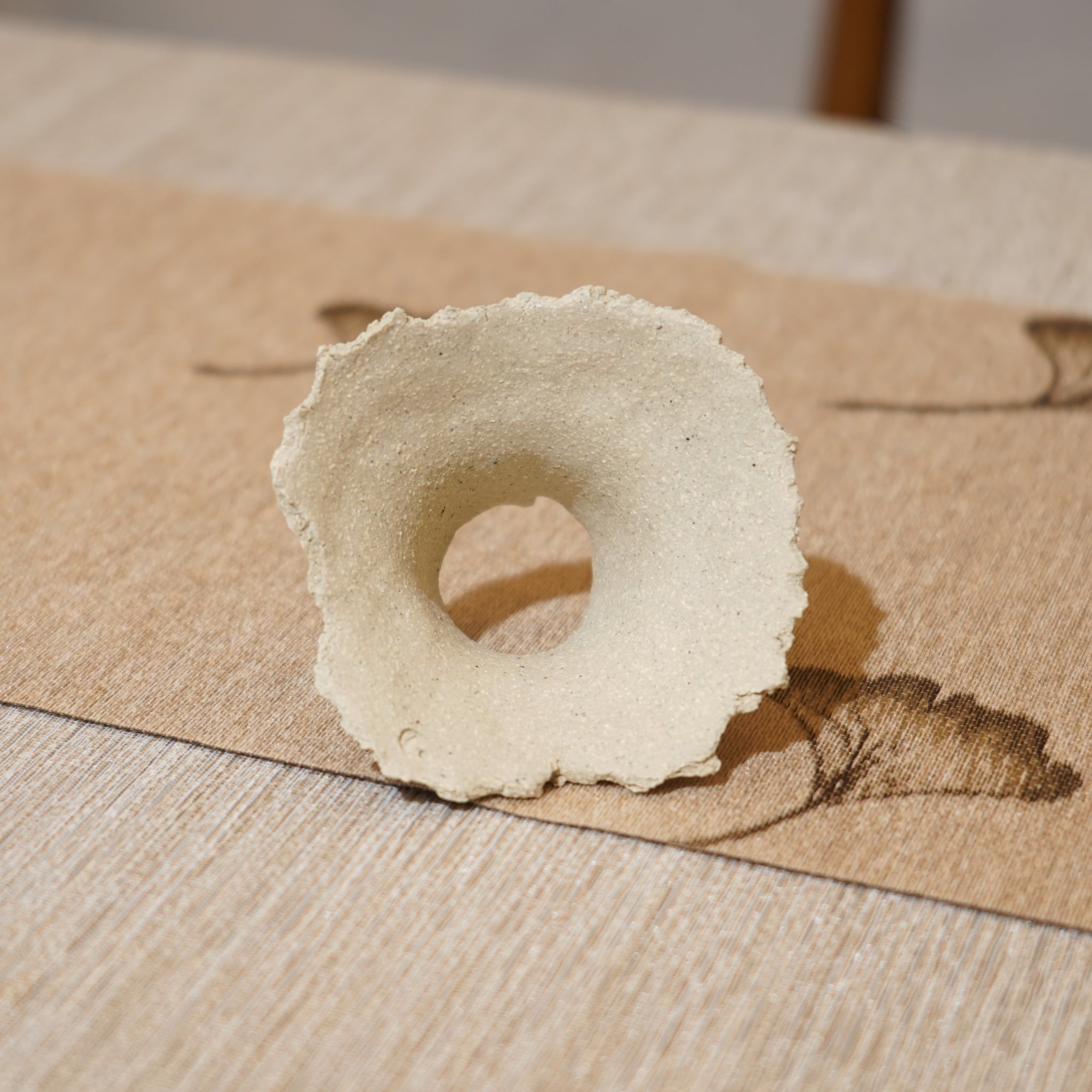 *新品*【雪隱·礫泊】全手工灰陶炻器茶置蓋置