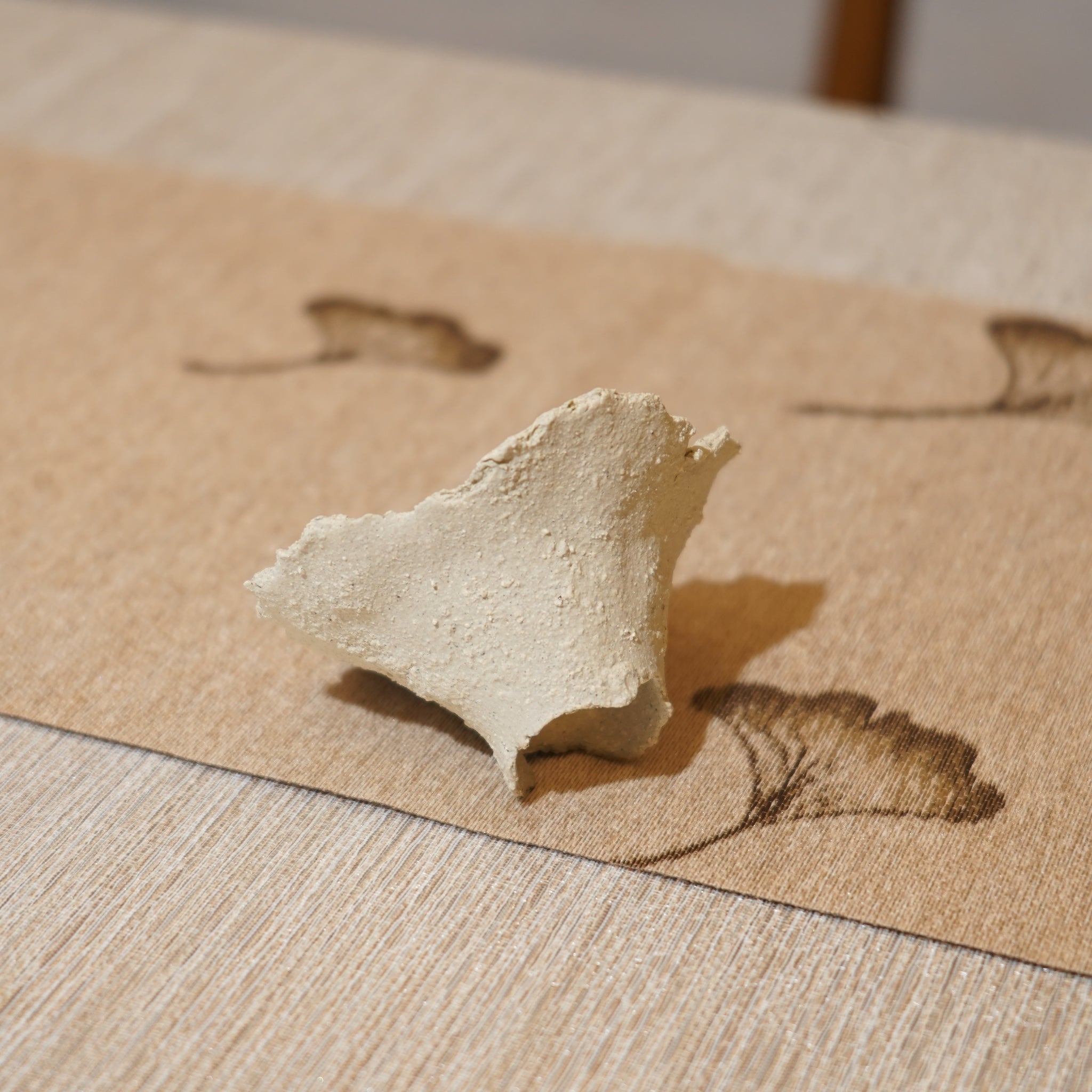 *新品*【雪隱·礫泊】全手工灰陶炻器茶置蓋置