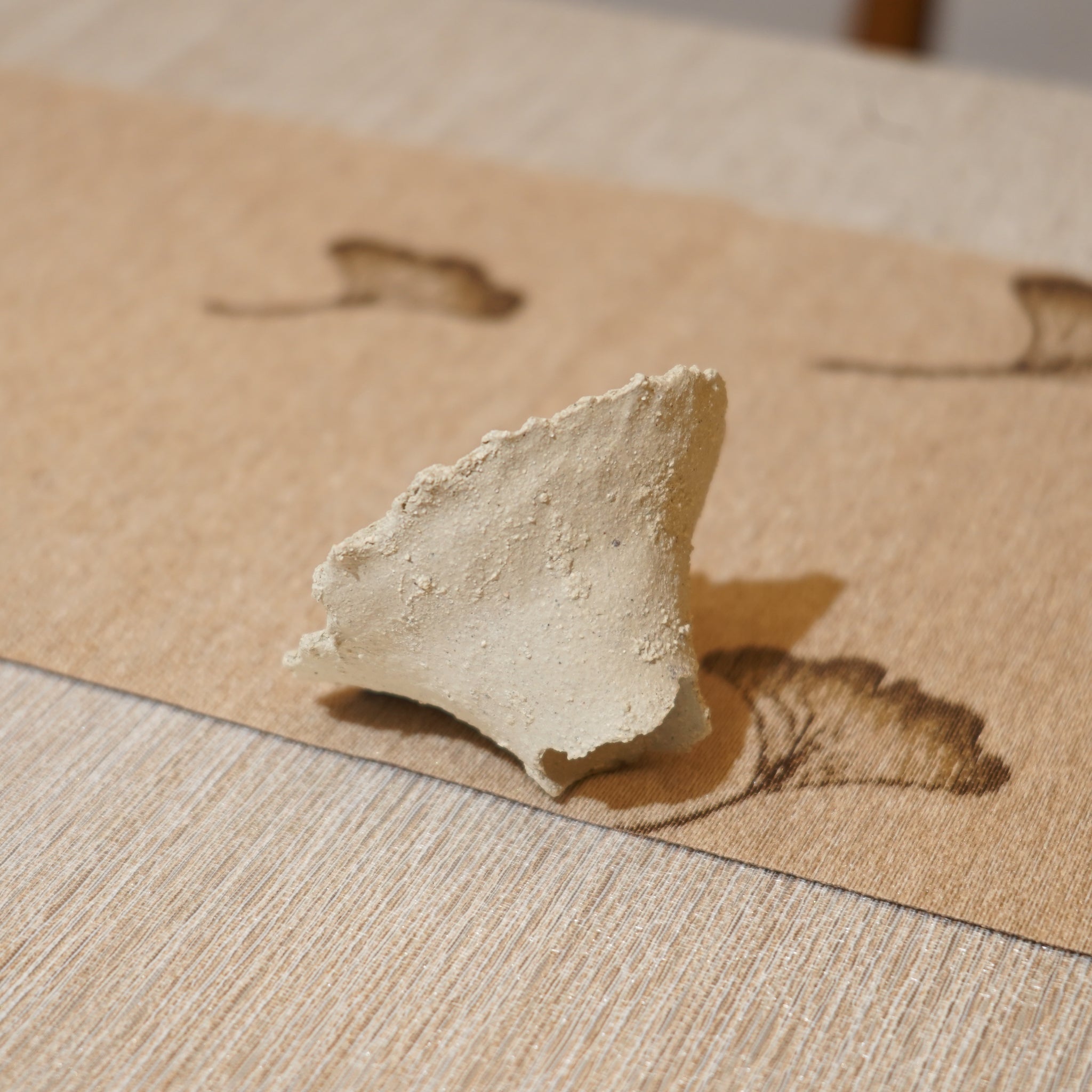 *新品*【雪隱·礫泊】全手工灰陶炻器茶置蓋置