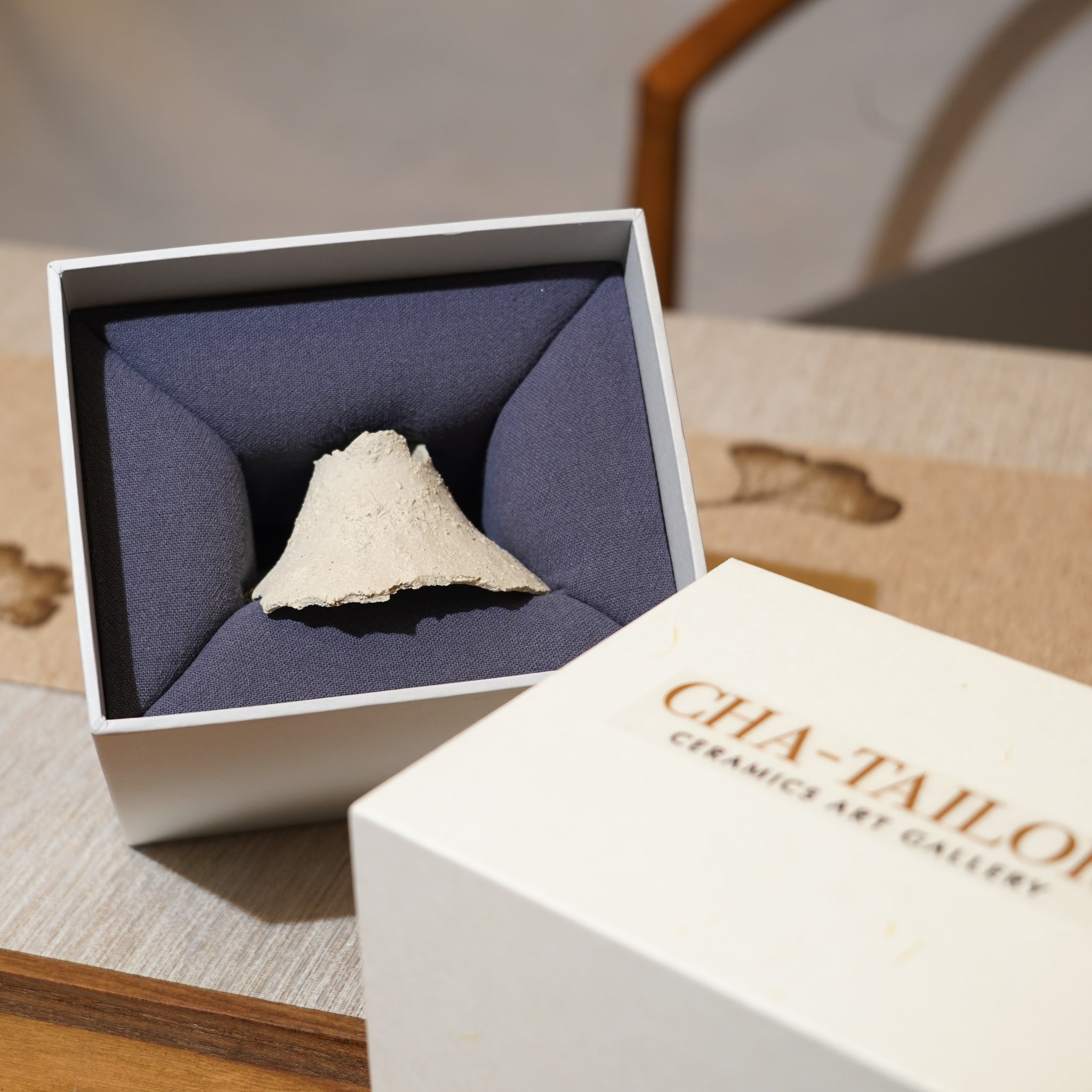 *新品*【雪隱·礫泊】全手工灰陶炻器茶置蓋置