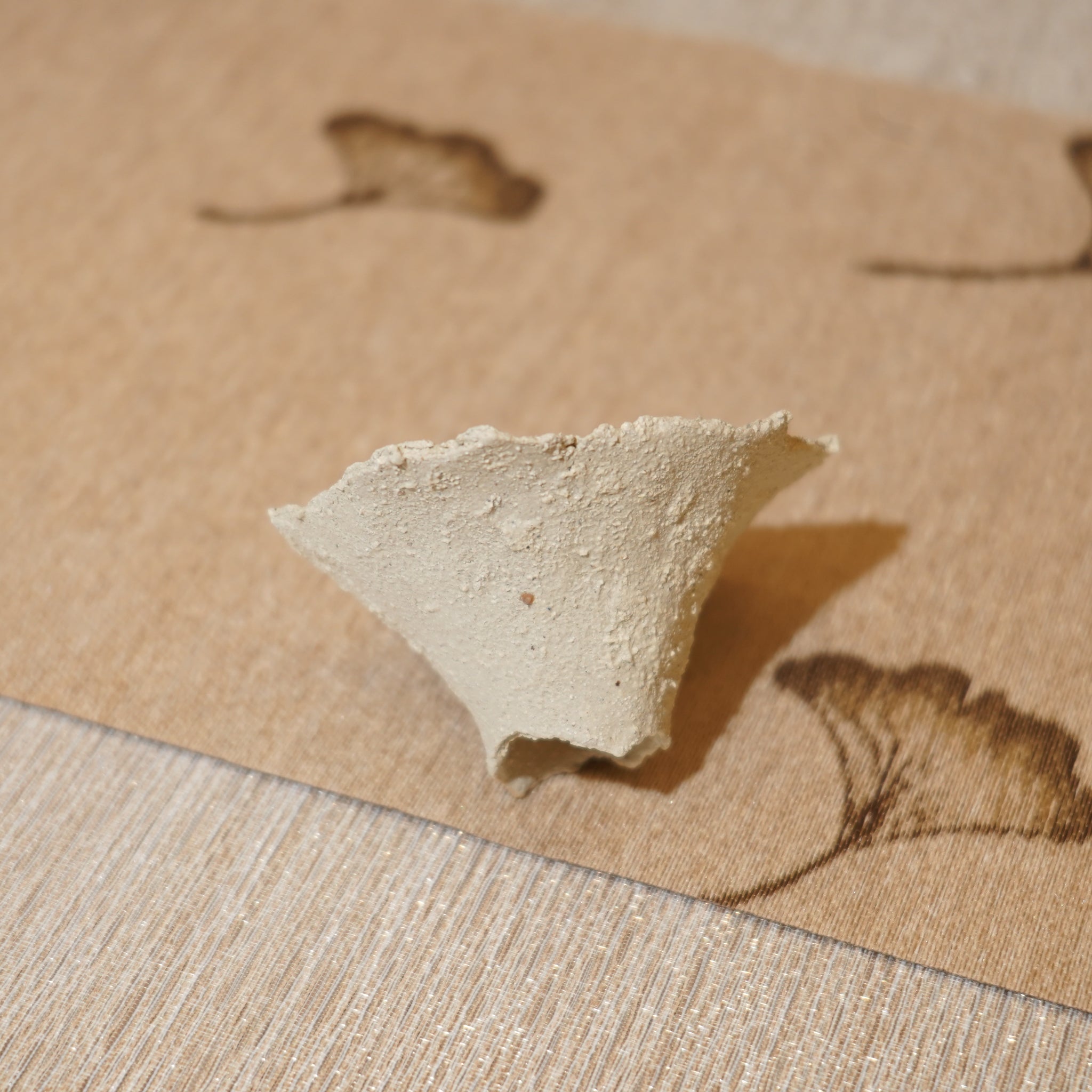 *新品*【雪隱·礫泊】全手工灰陶炻器茶置蓋置