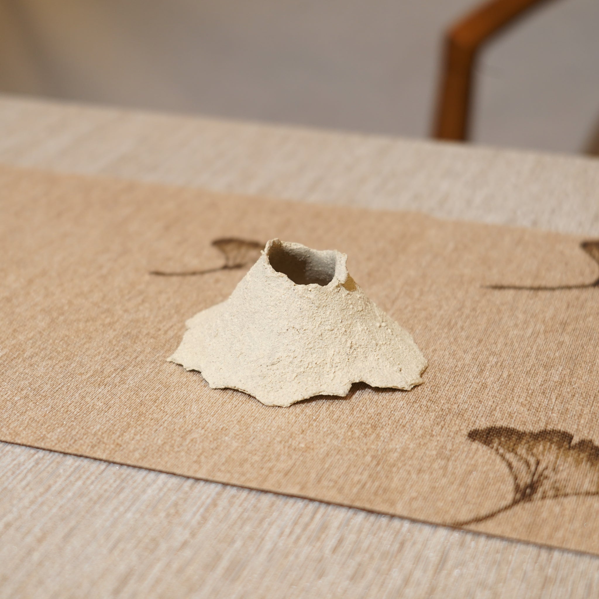 *新品*【雪隱·礫泊】全手工灰陶炻器茶置蓋置