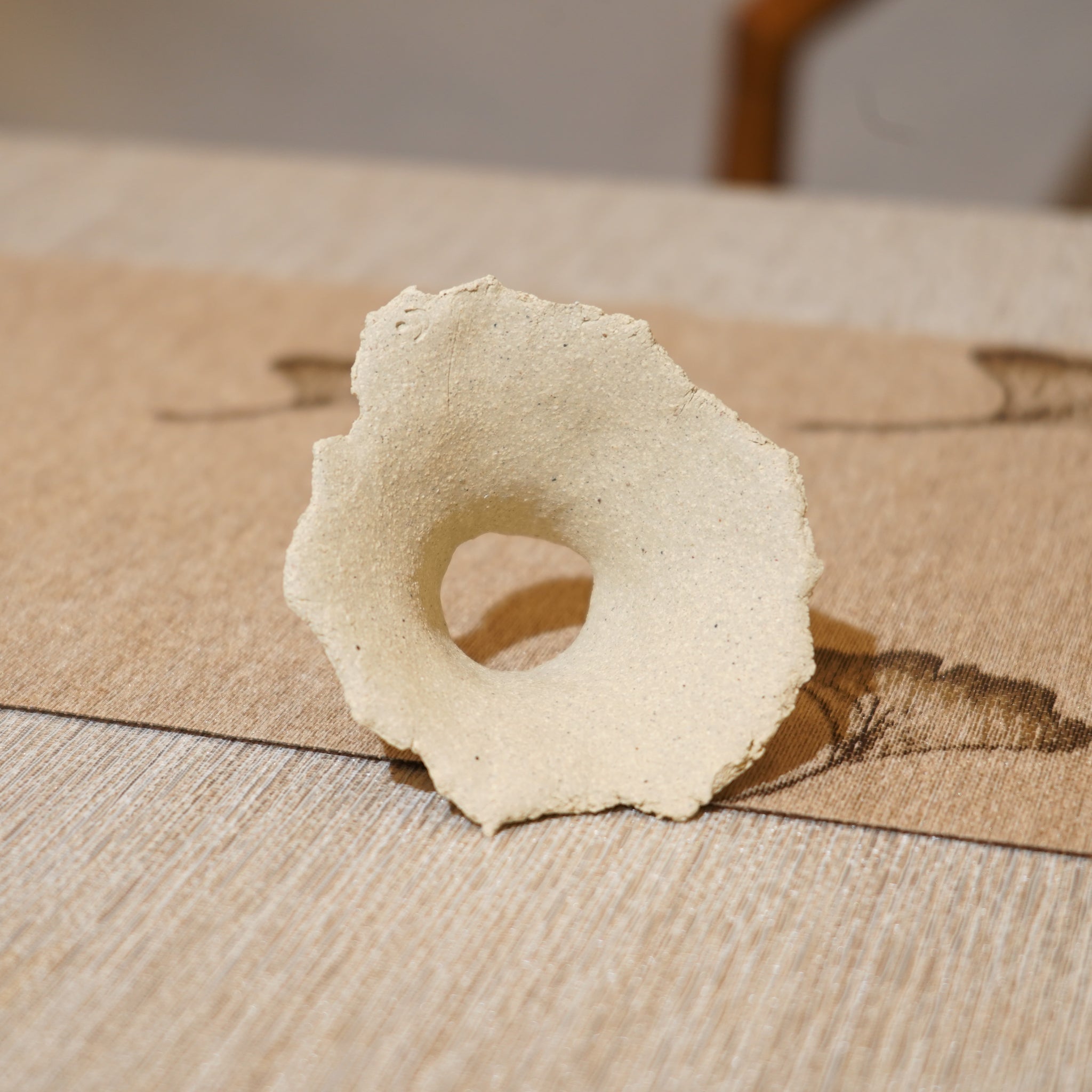 *新品*【雪隱·礫泊】全手工灰陶炻器茶置蓋置