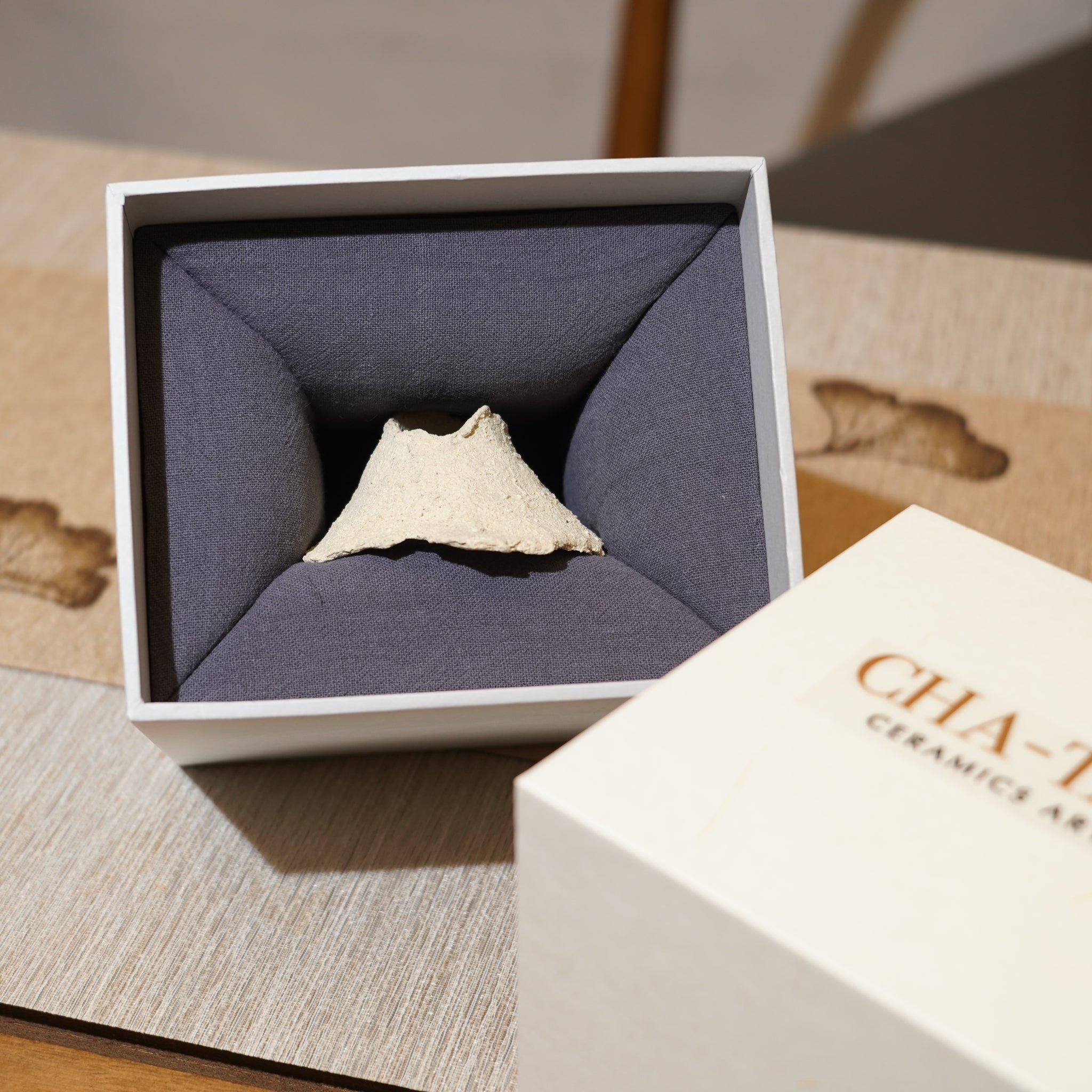 *新品*【雪隱·礫泊】全手工灰陶炻器茶置蓋置