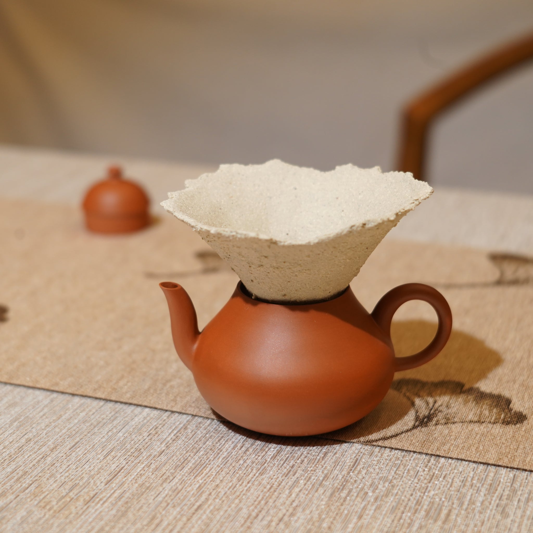 *新品*【雪隱·礫泊】全手工灰陶炻器茶置蓋置