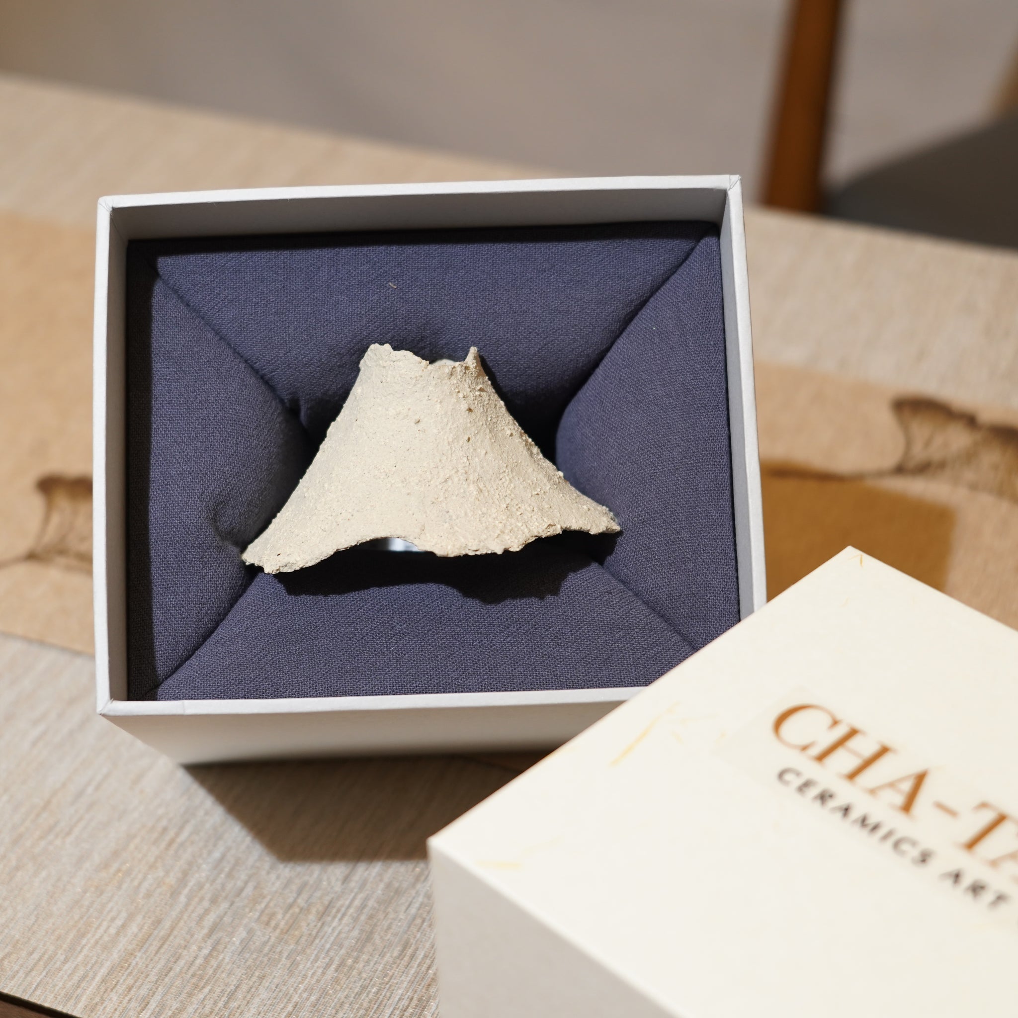 *新品*【雪隱·礫泊】全手工灰陶炻器茶置蓋置