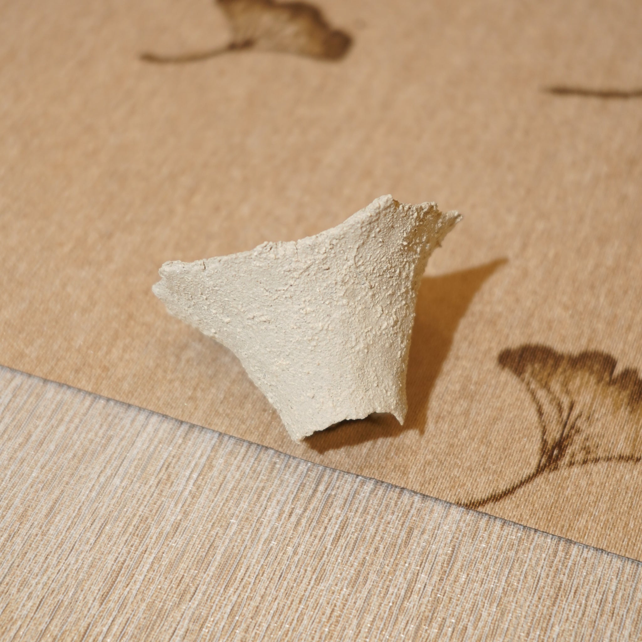 *新品*【雪隱·礫泊】全手工灰陶炻器茶置蓋置