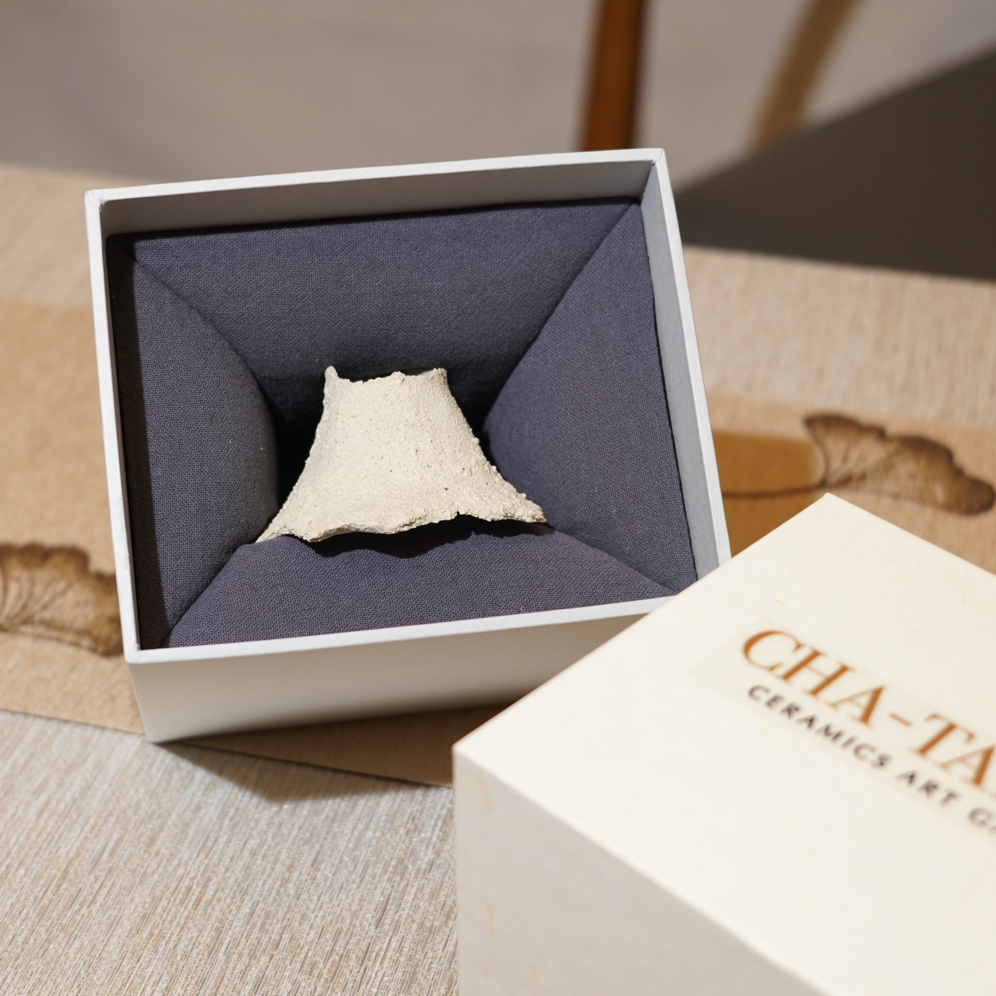 *新品*【雪隱·礫泊】全手工灰陶炻器茶置蓋置