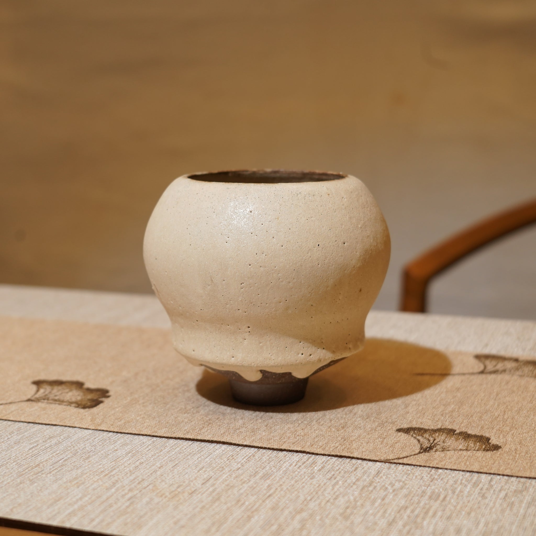 *新品*【雪隱·月輪】全手工紅陶炻器茶盂