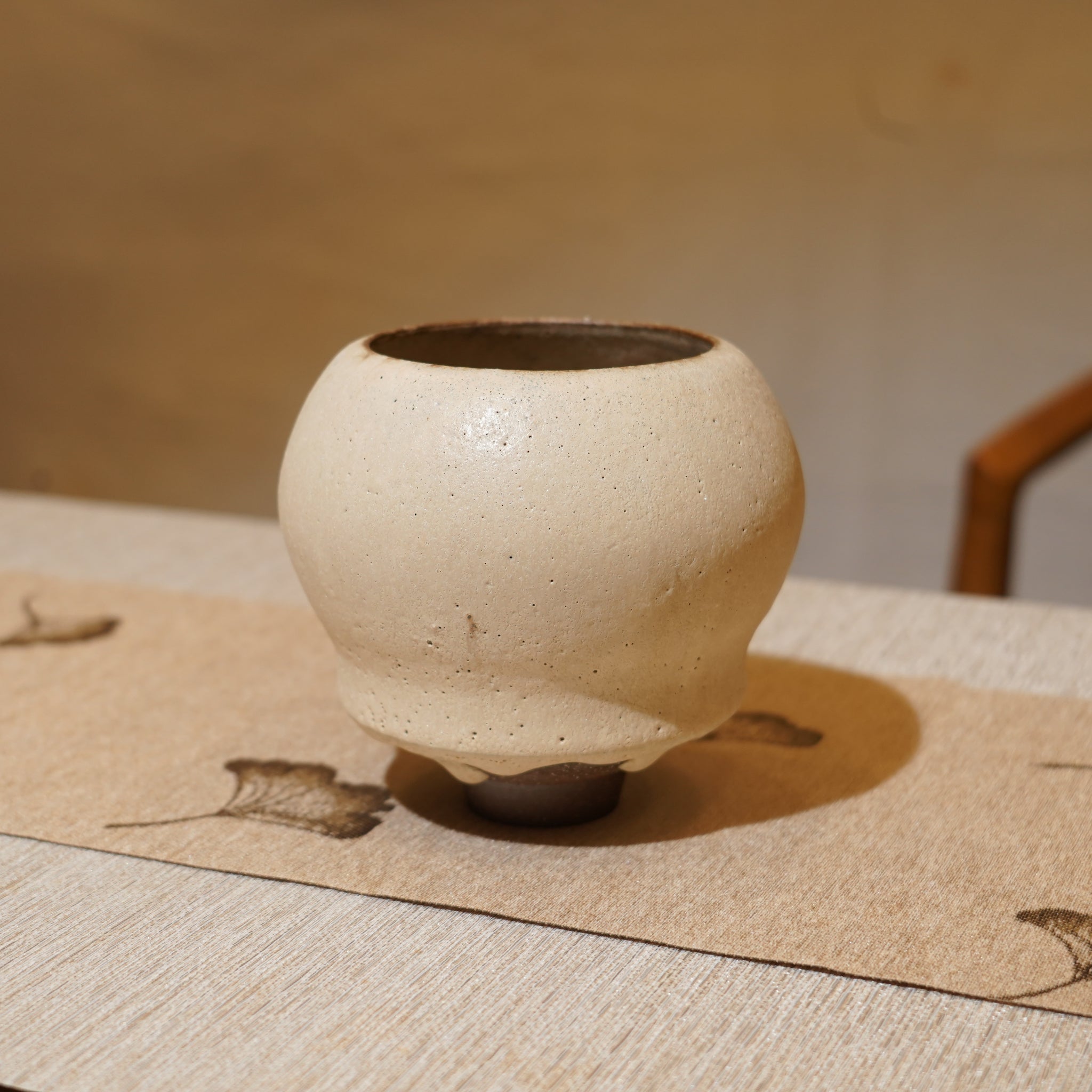 *新品*【雪隱·月輪】全手工紅陶炻器茶盂