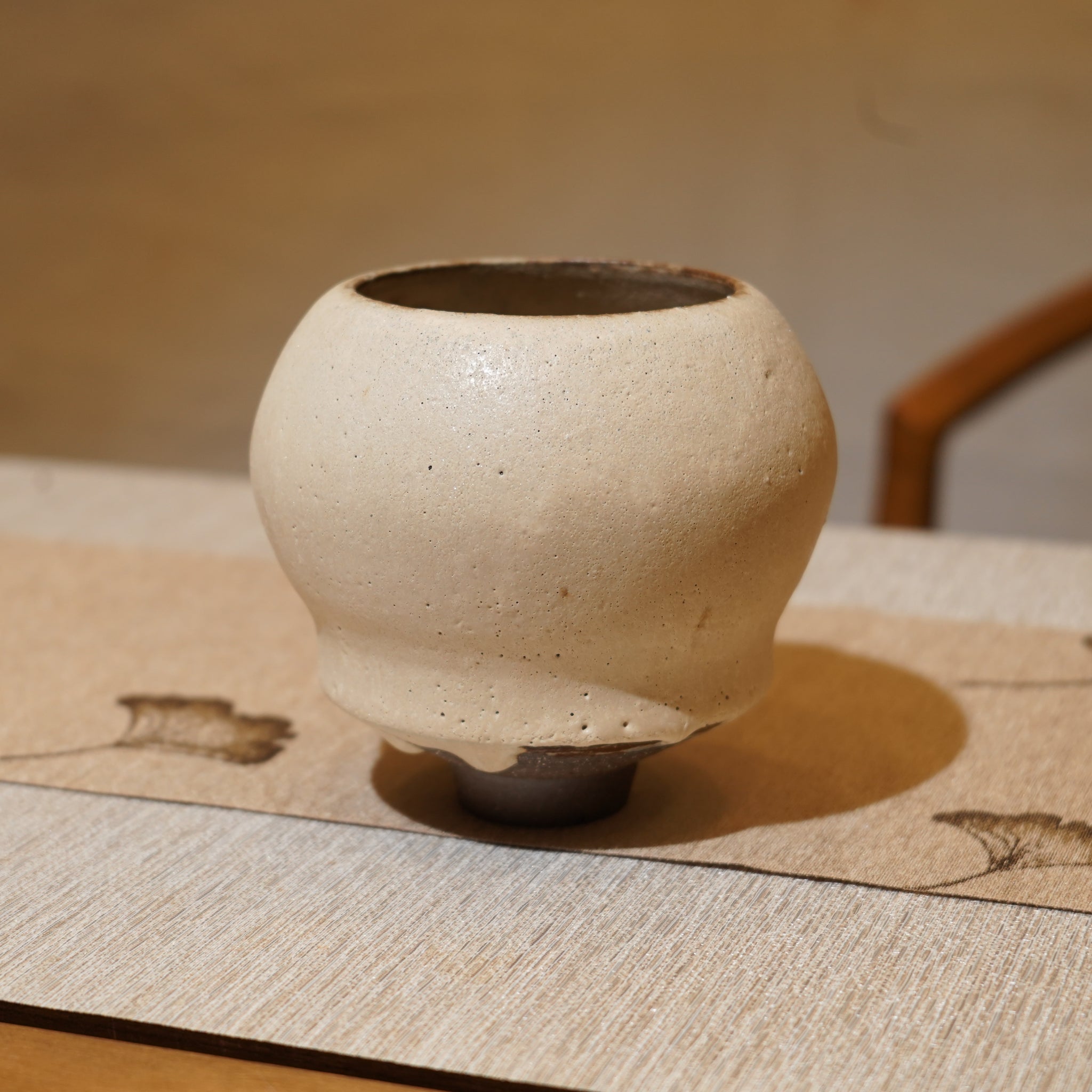 *新品*【雪隱·月輪】全手工紅陶炻器茶盂