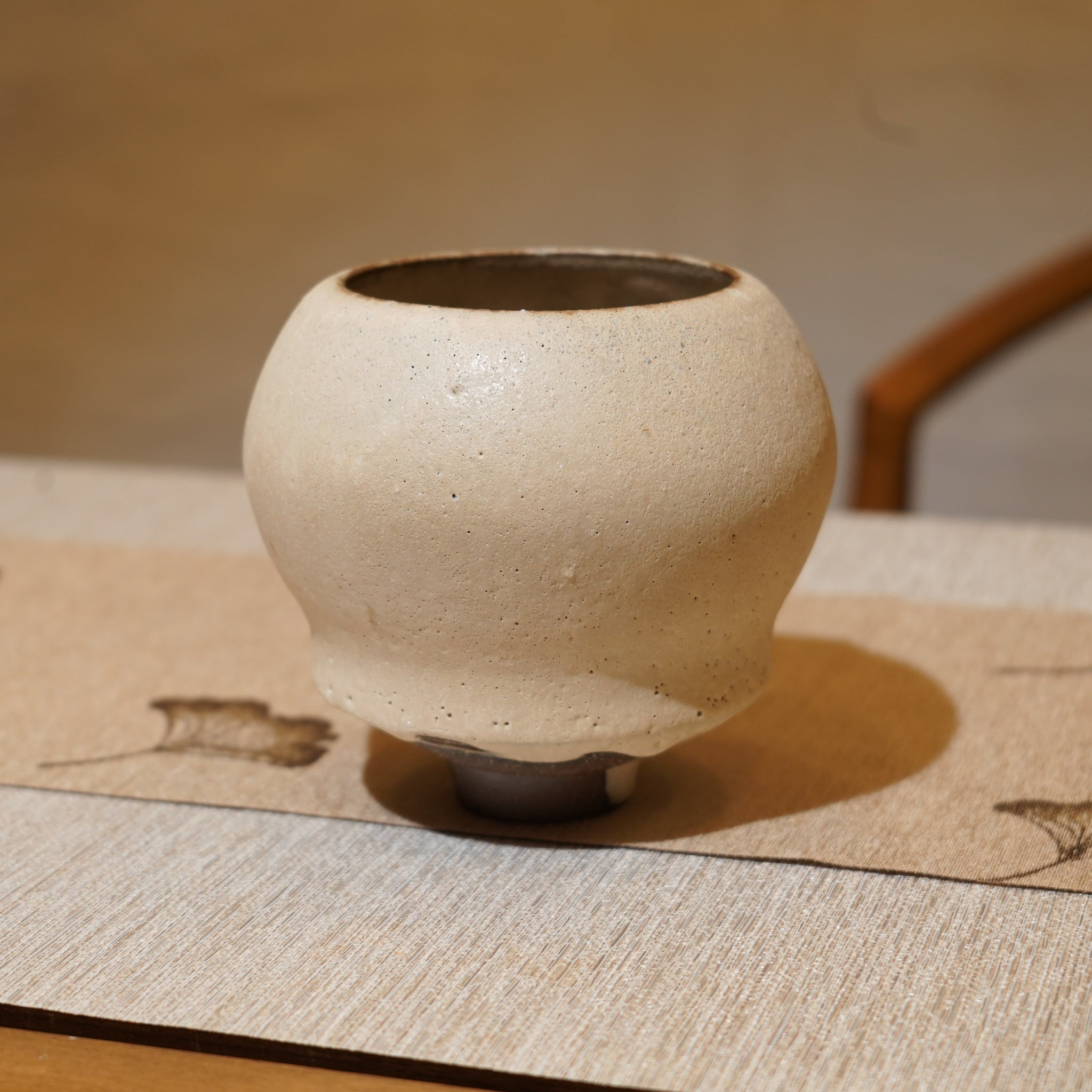 *新品*【雪隱·月輪】全手工紅陶炻器茶盂