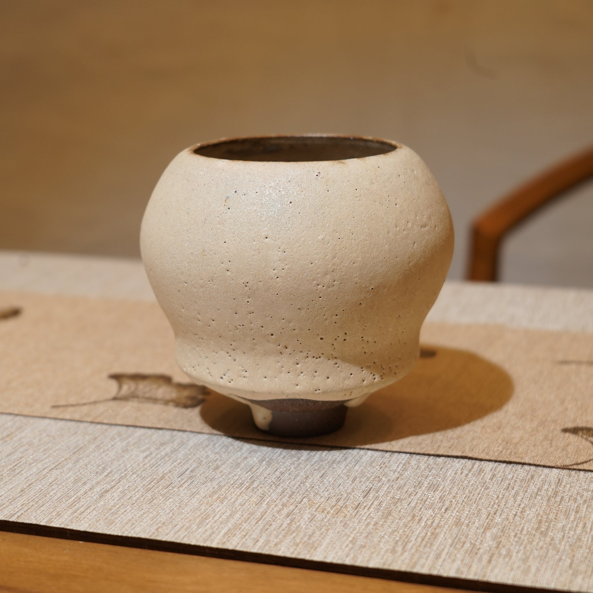 *新品*【雪隱·月輪】全手工紅陶炻器茶盂