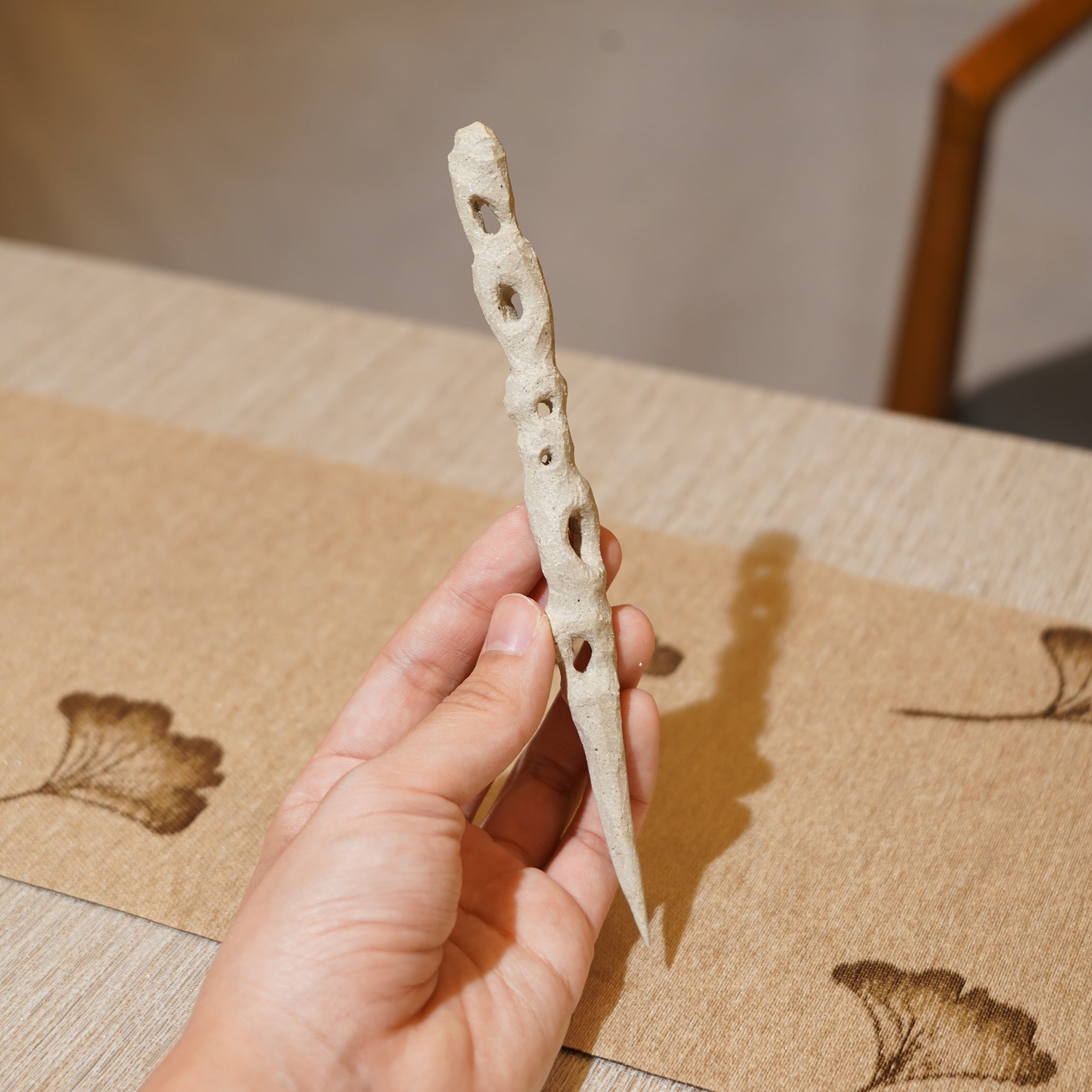 *新品*【雪隱 · 雲骨】全手工雕刻灰陶茶針