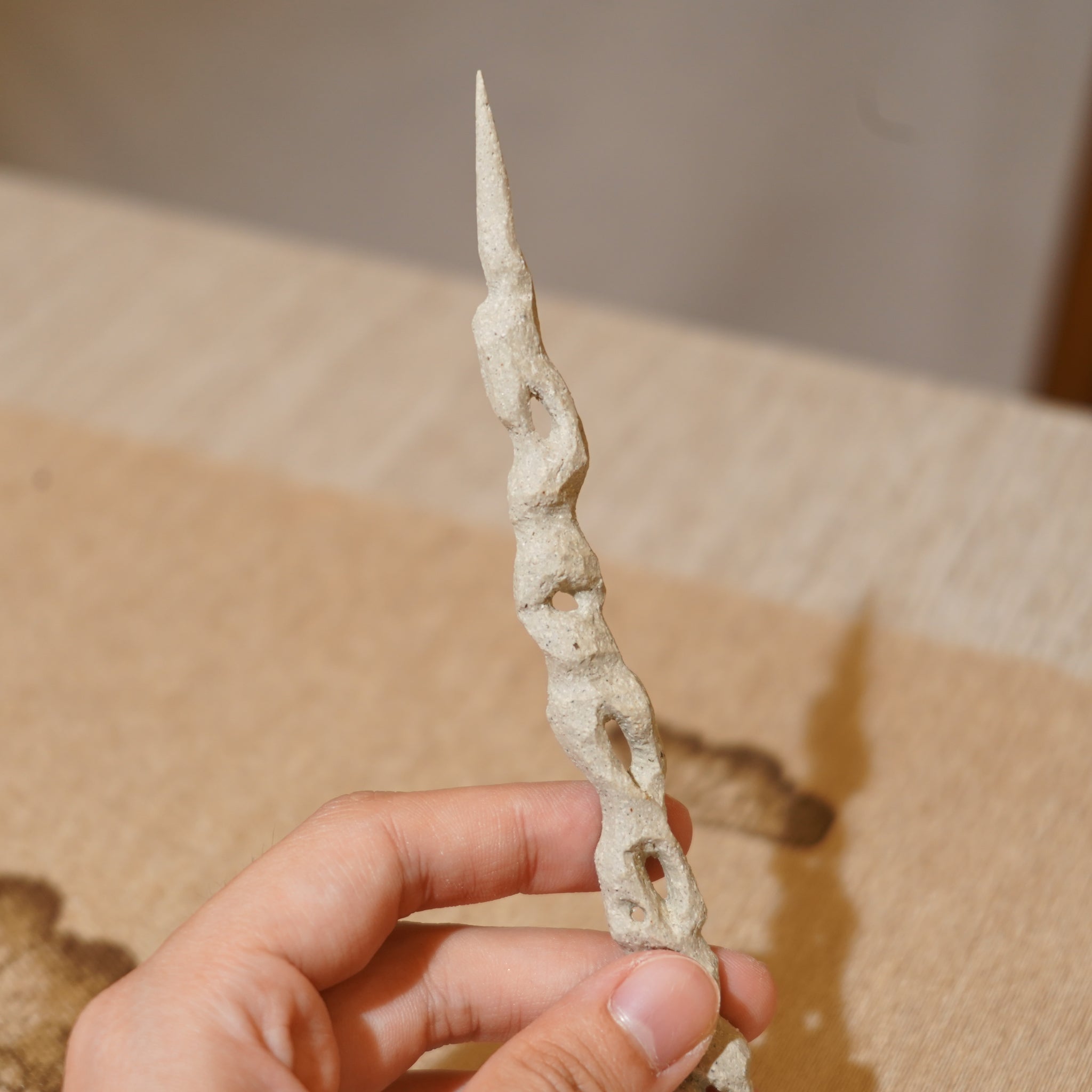 *新品*【雪隱 · 雲骨】全手工雕刻灰陶茶針