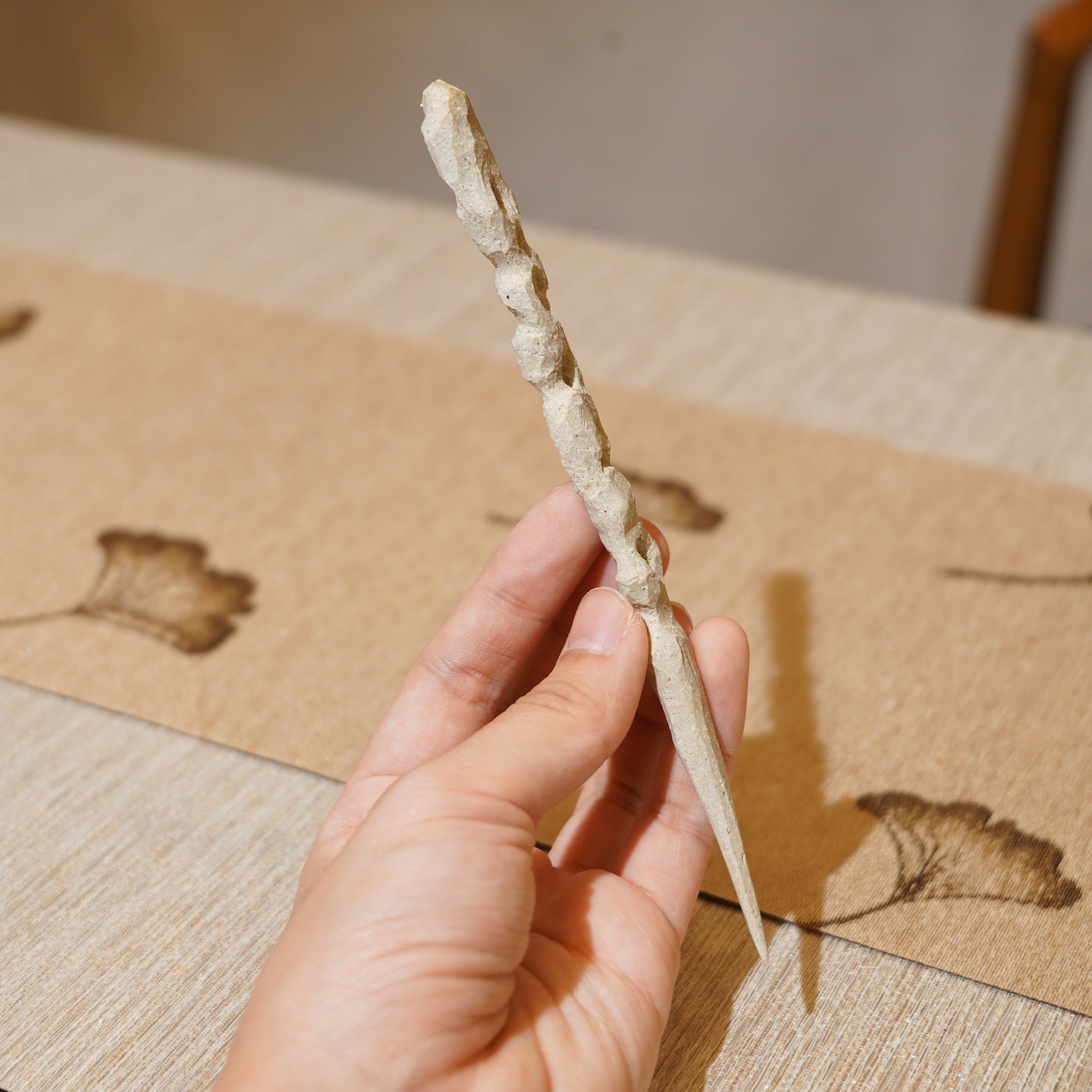 *新品*【雪隱 · 雲骨】全手工雕刻灰陶茶針