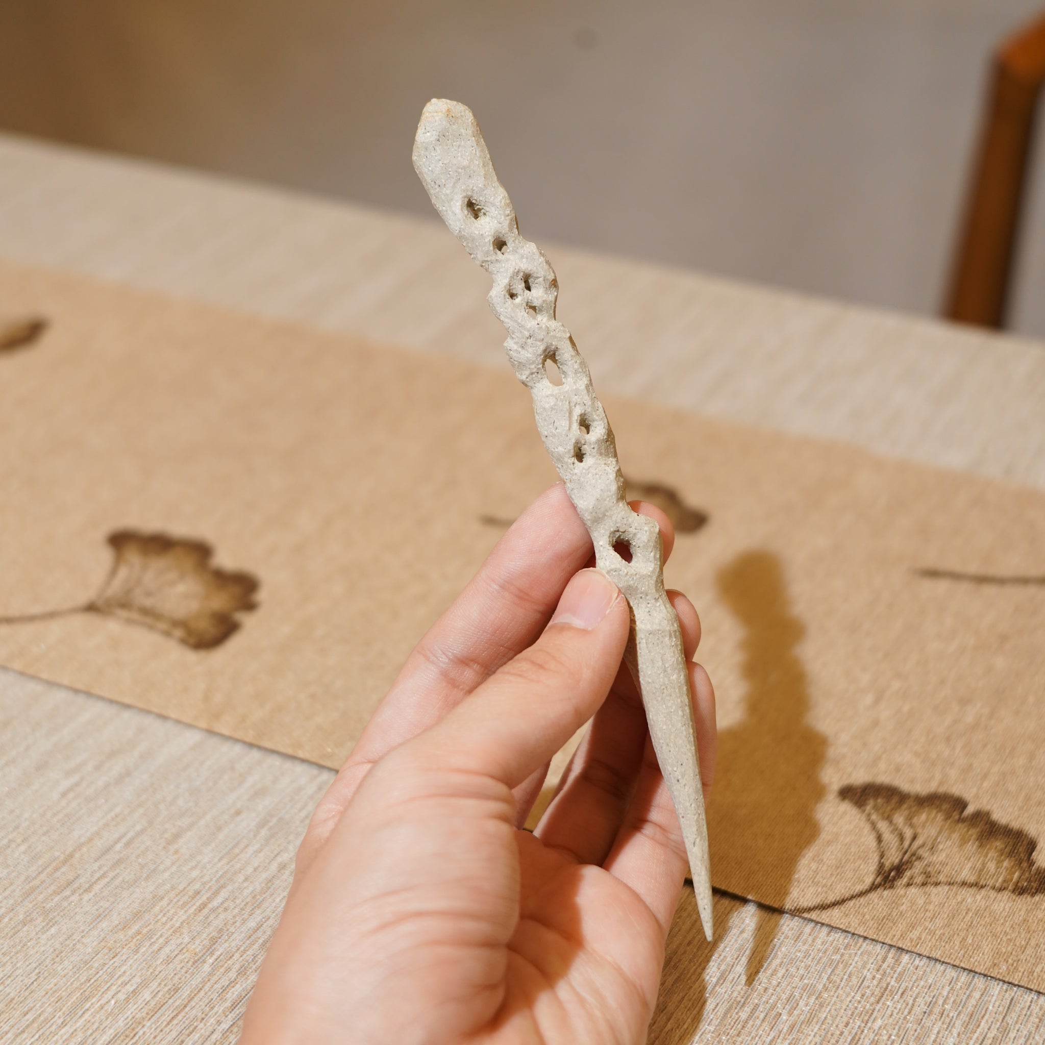 *新品*【雪隱 · 雲骨】全手工雕刻灰陶茶針