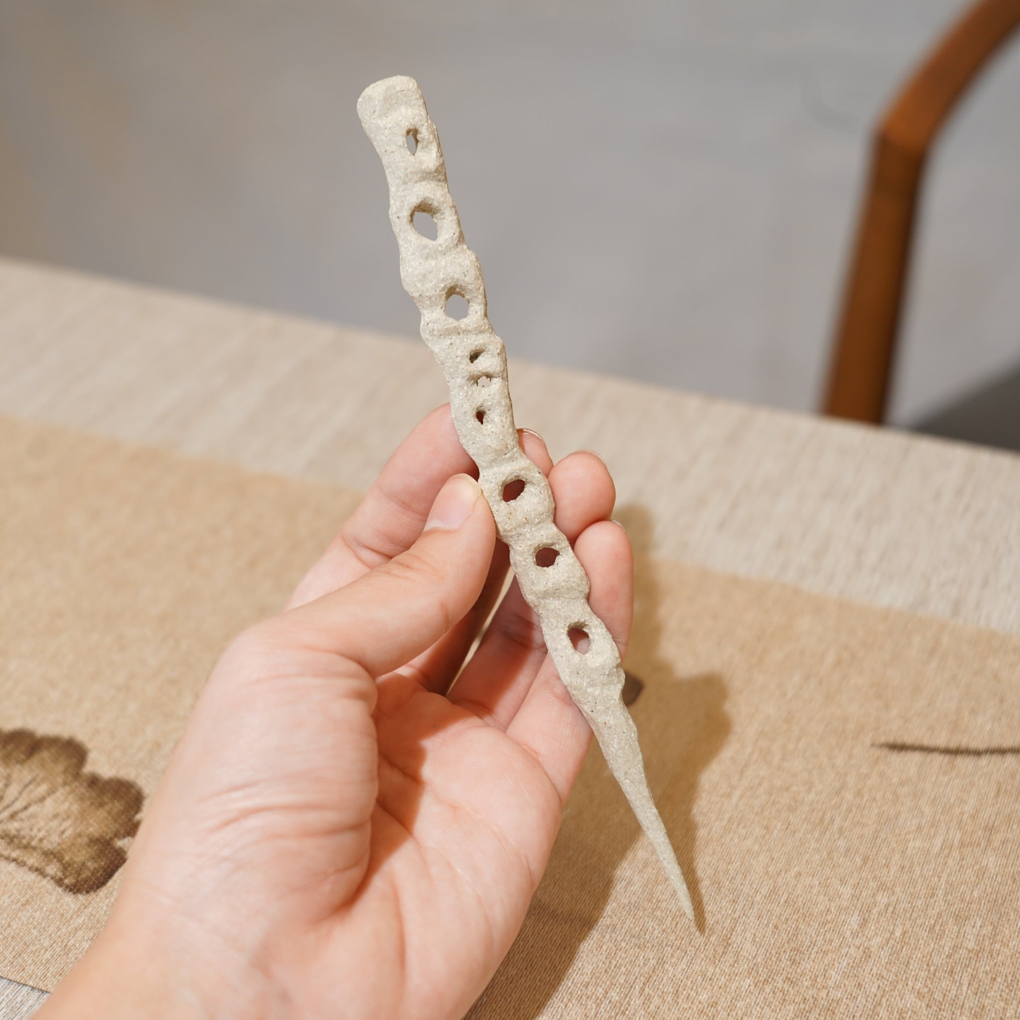 *新品*【雪隱 · 雲骨】全手工雕刻灰陶茶針