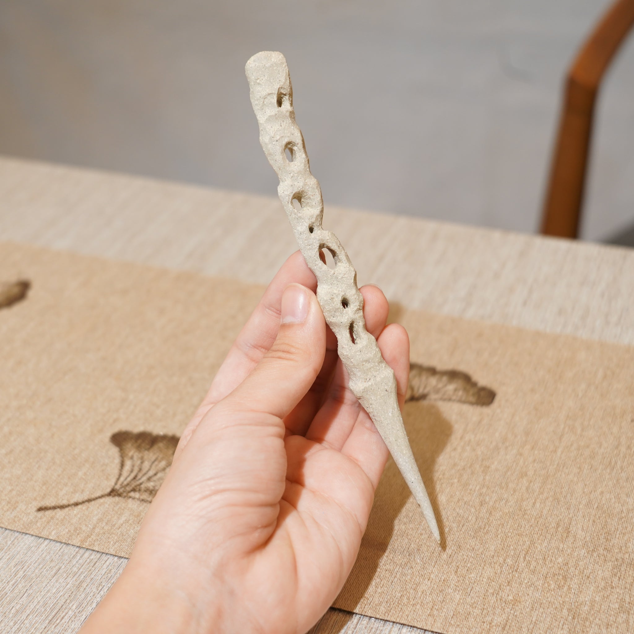 *新品*【雪隱 · 雲骨】全手工雕刻灰陶茶針