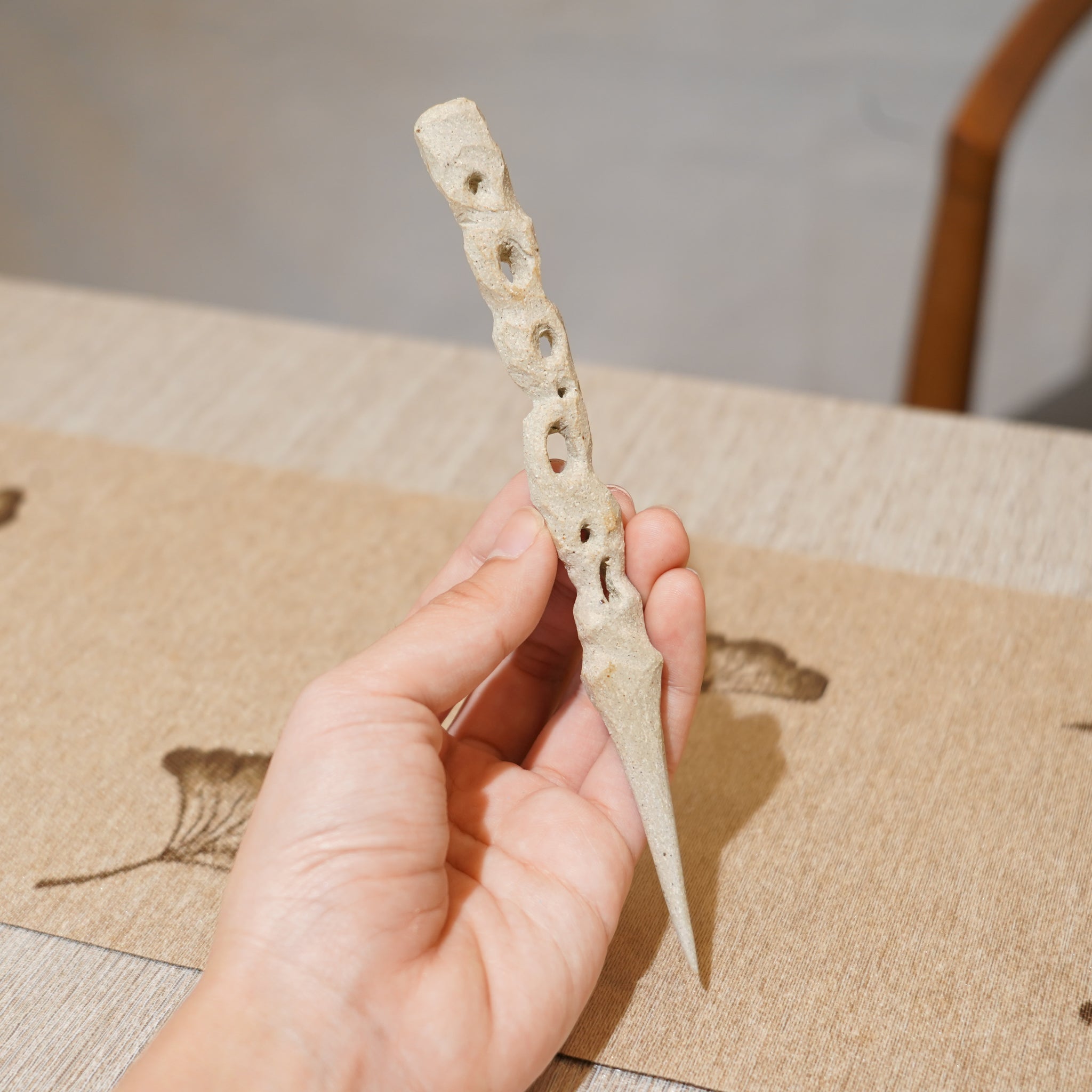 *新品*【雪隱 · 雲骨】全手工雕刻灰陶茶針