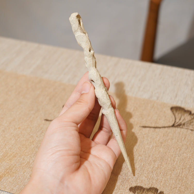 *新品*【雪隱 · 雲骨】全手工雕刻灰陶茶針