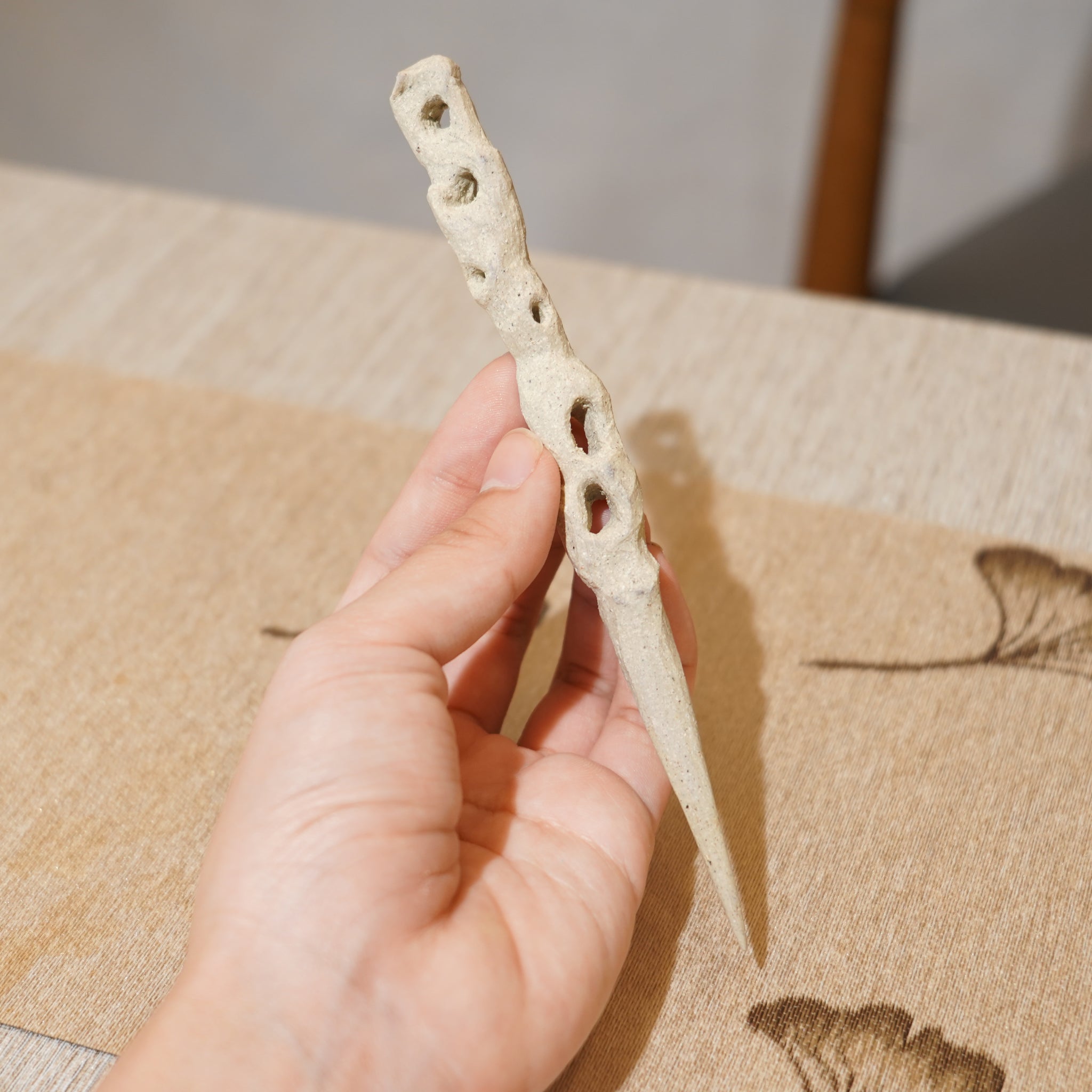 *新品*【雪隱 · 雲骨】全手工雕刻灰陶茶針