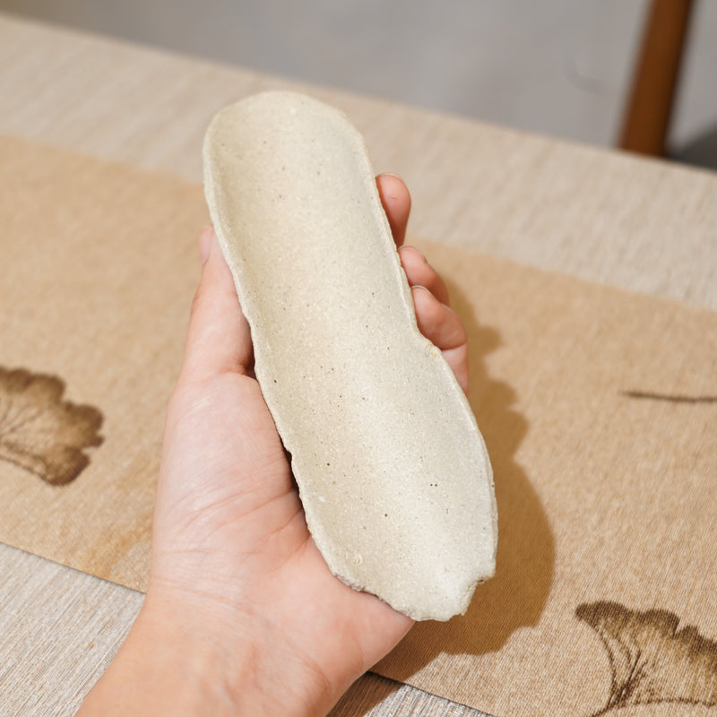 *新品*【雪隱 · 雪拂】全手工灰陶茶則