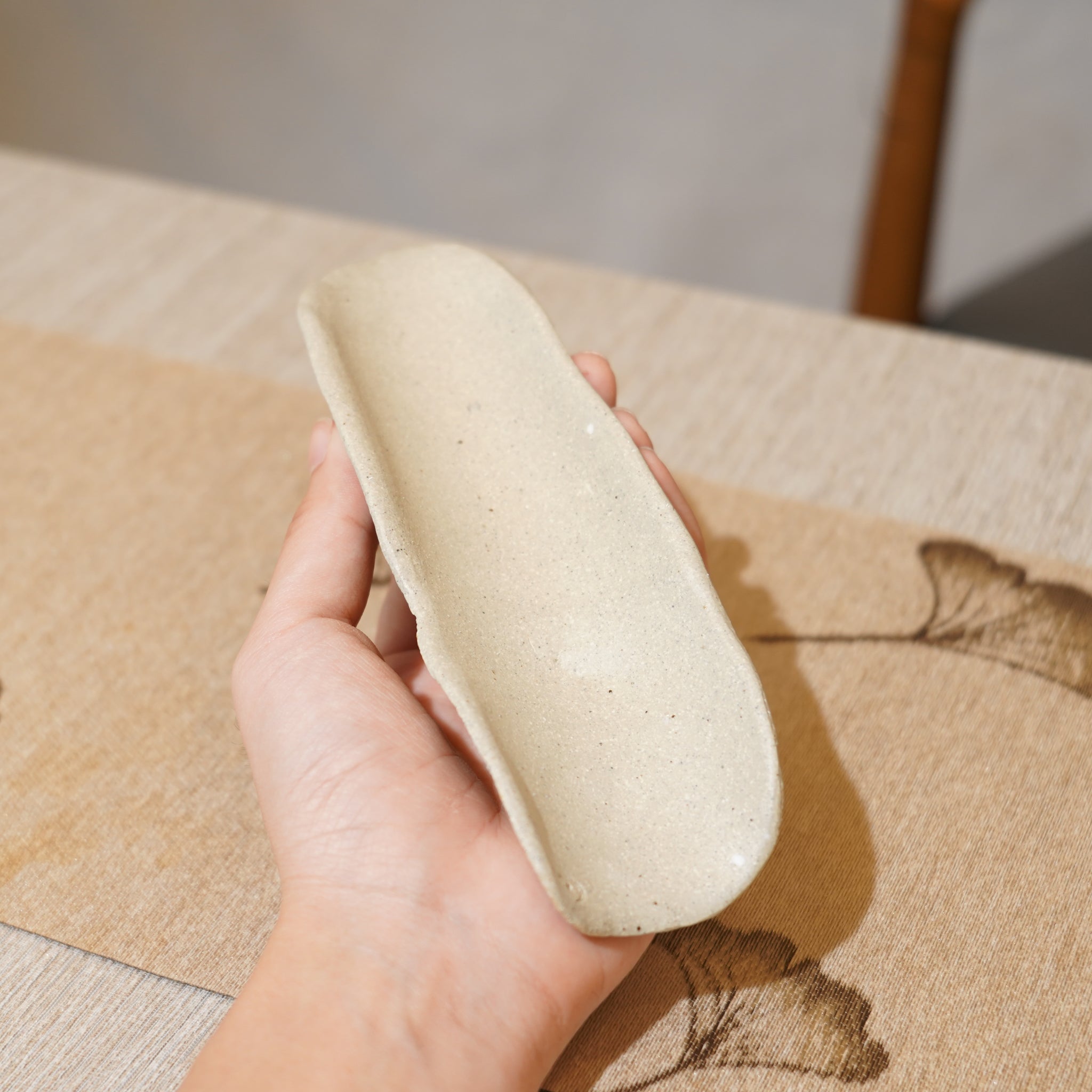 *新品*【雪隱 · 雪拂】全手工灰陶茶則