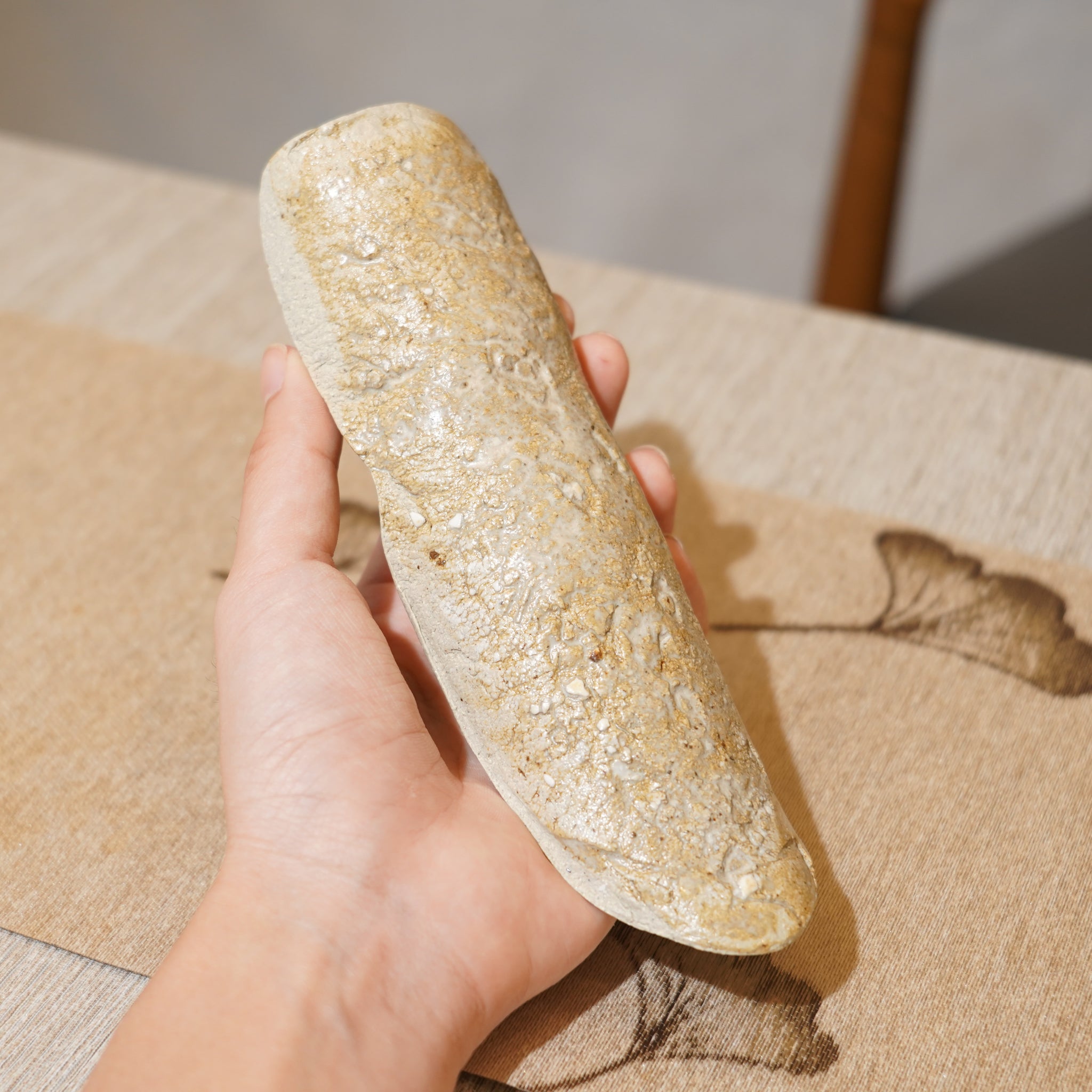 *新品*【雪隱 · 雪拂】全手工灰陶茶則