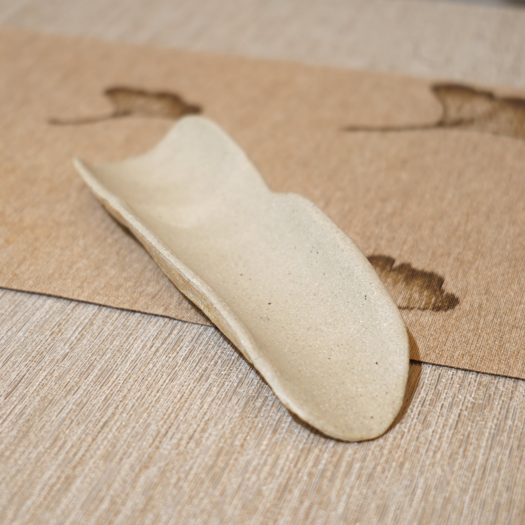 *新品*【雪隱 · 雪拂】全手工灰陶茶則