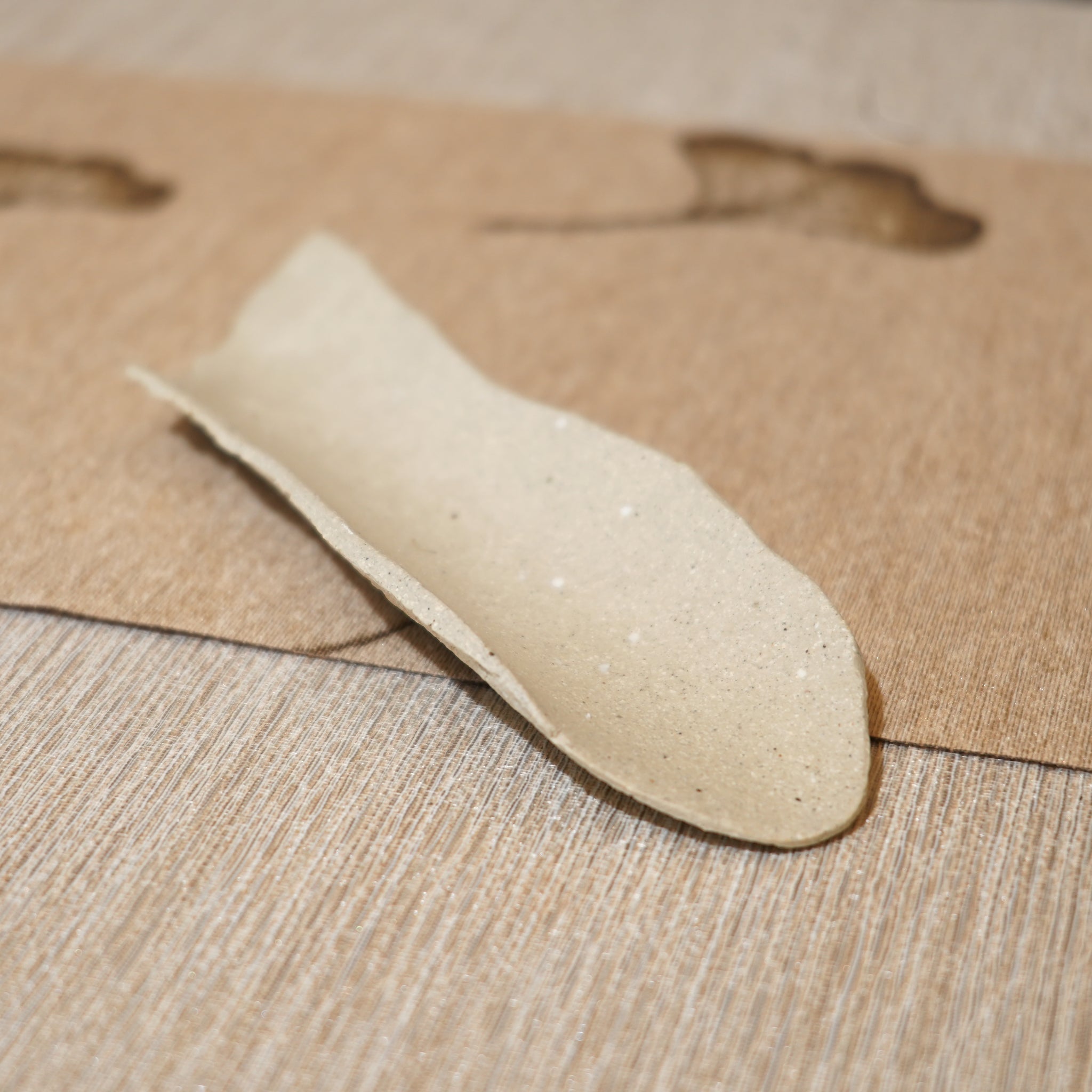 *新品*【雪隱 · 雪拂】全手工灰陶茶則