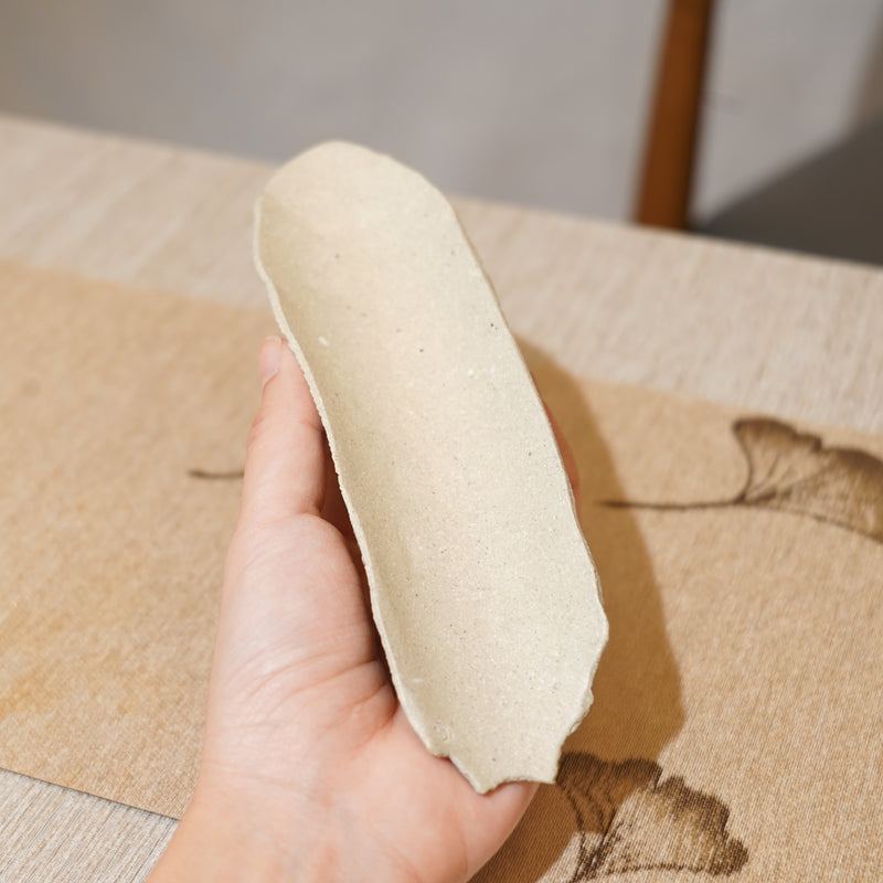 *新品*【雪隱 · 雪拂】全手工灰陶茶則