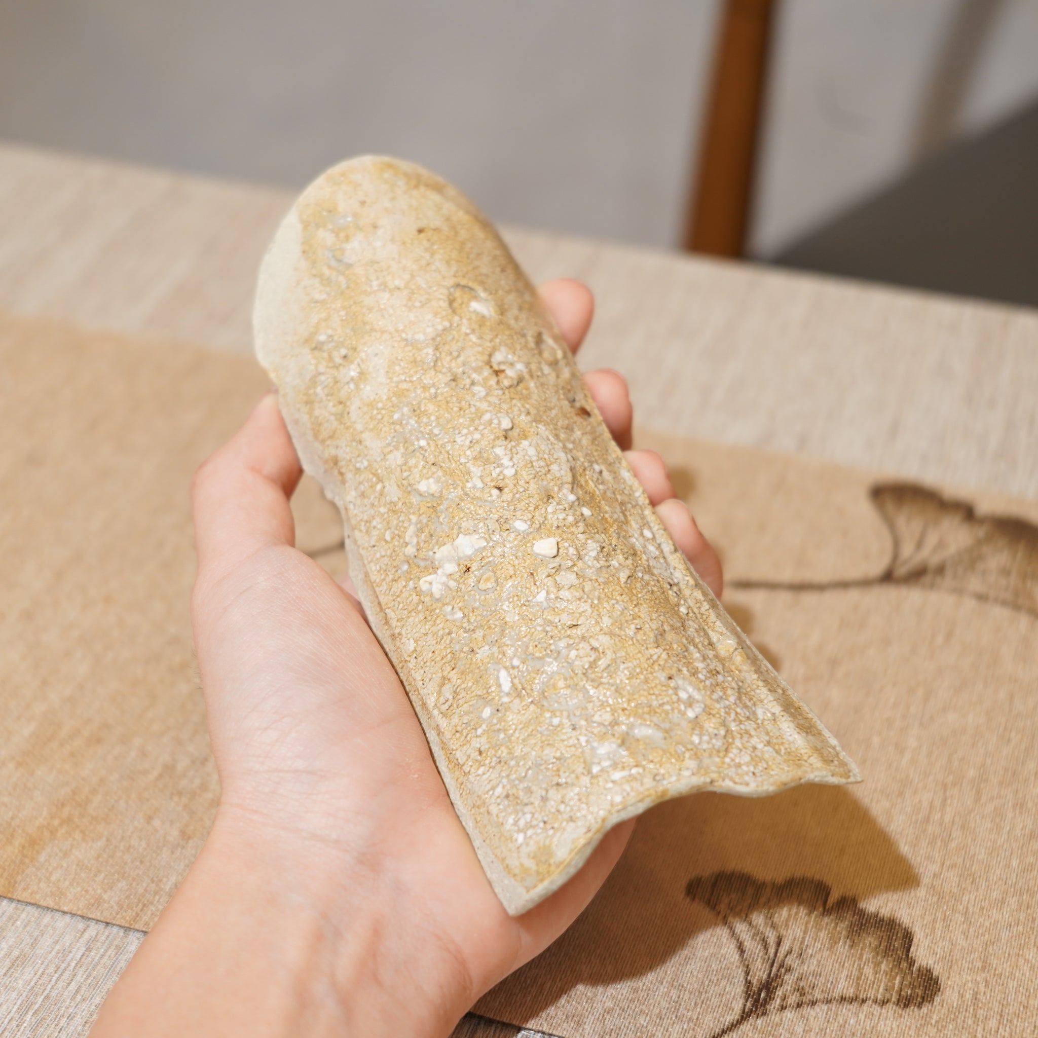 *新品*【雪隱 · 雪拂】全手工灰陶茶則