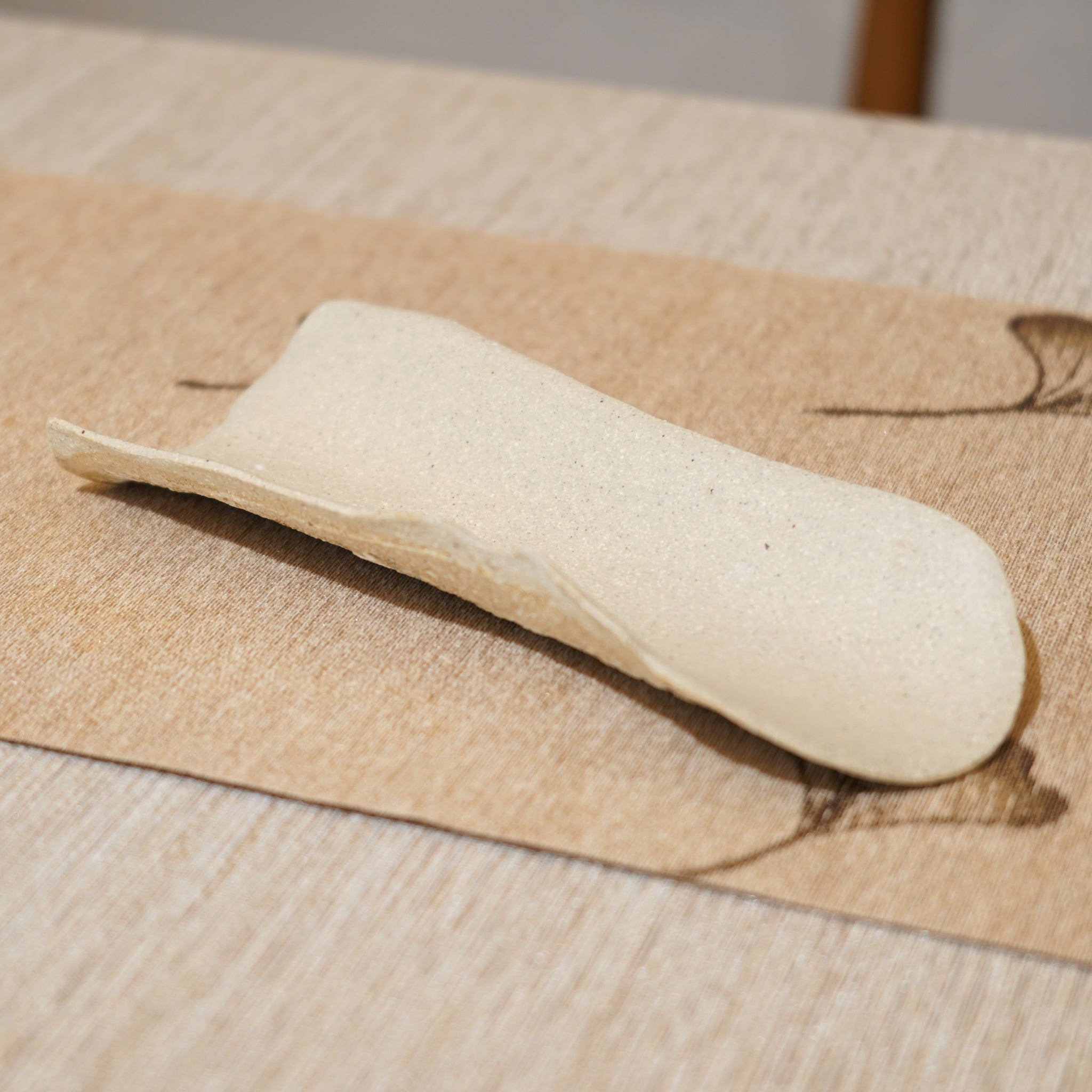 *新品*【雪隱 · 雪拂】全手工灰陶茶則