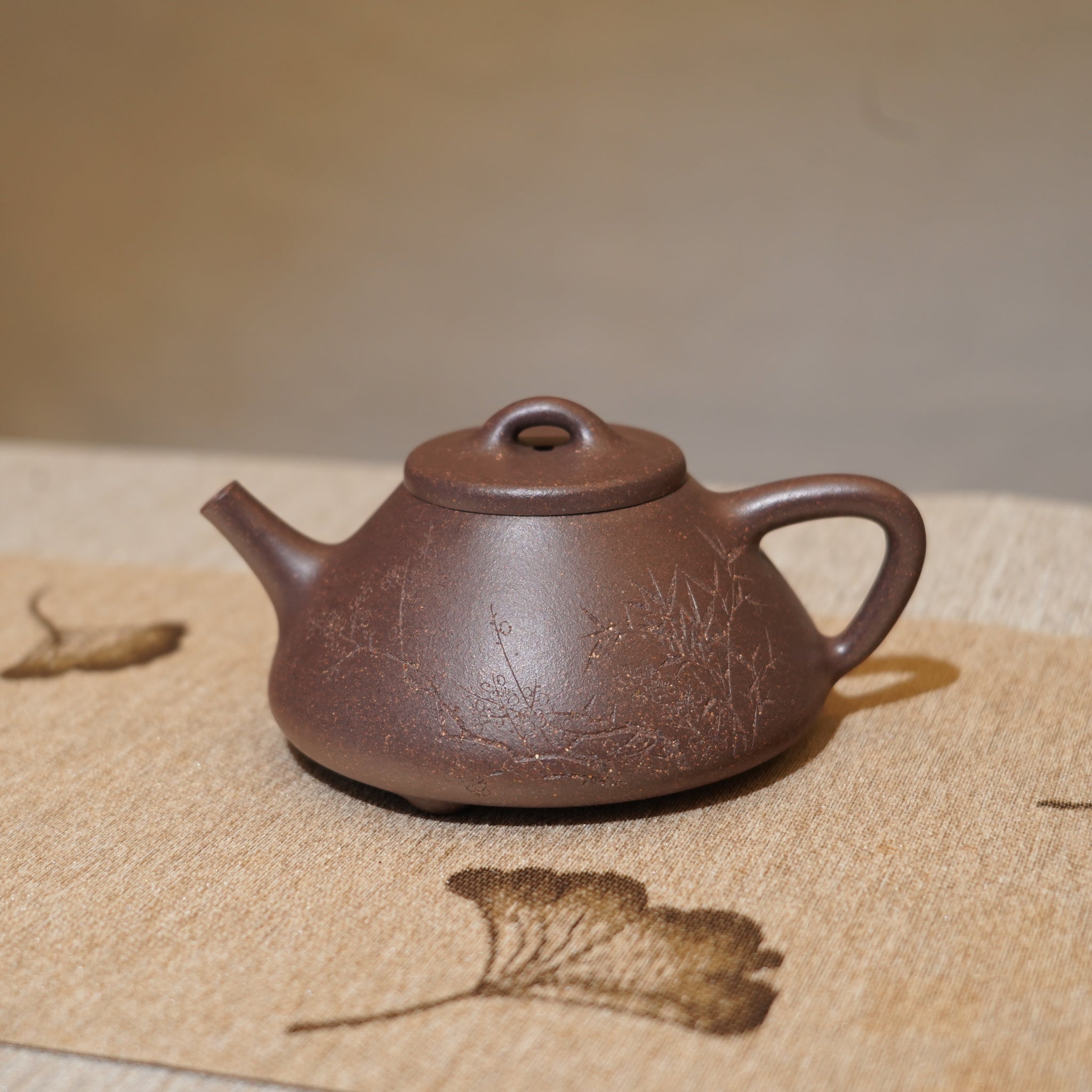 *新品*【子冶石瓢】全手工紫泥雕刻紫砂茶壺