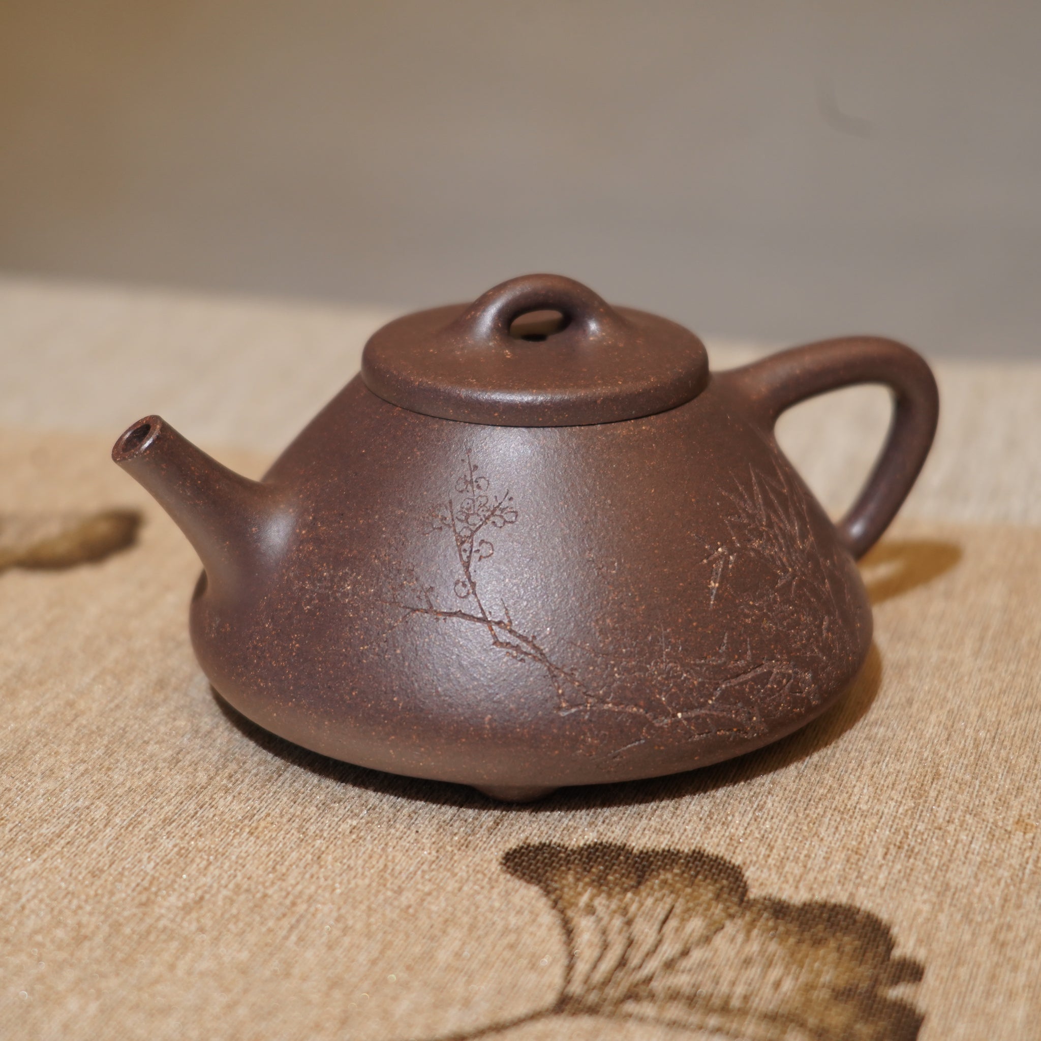 *新品*【子冶石瓢】全手工紫泥雕刻紫砂茶壺