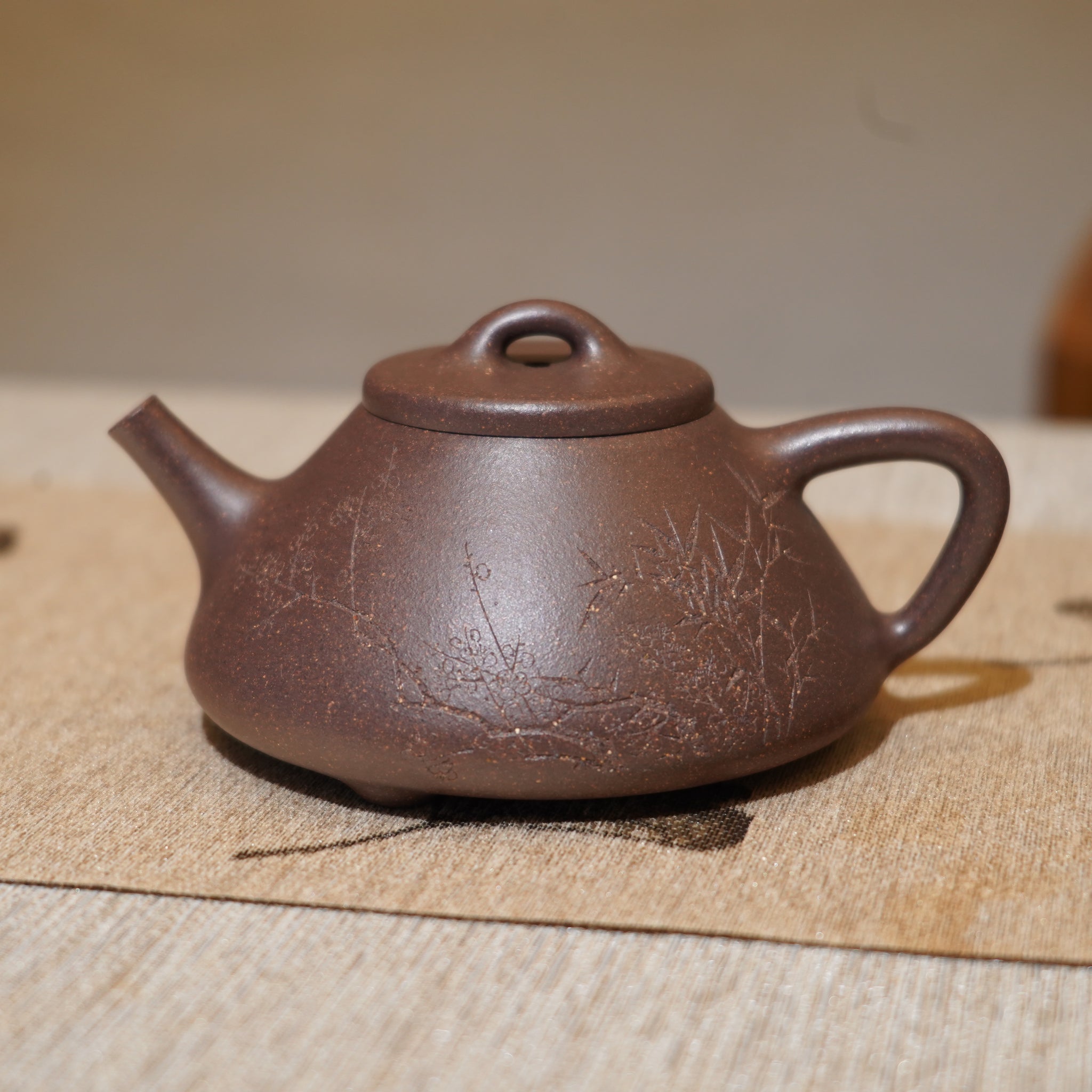 *新品*【子冶石瓢】全手工紫泥雕刻紫砂茶壺