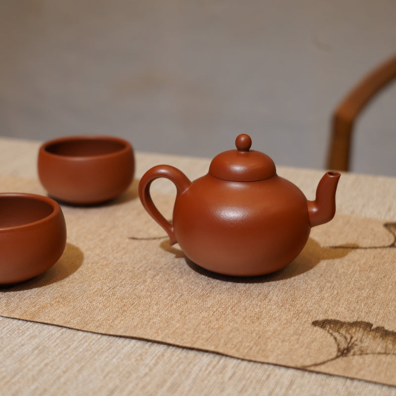 *新品*【梨式宮燈】全手工原礦小煤窯朱泥紫砂茶具套組