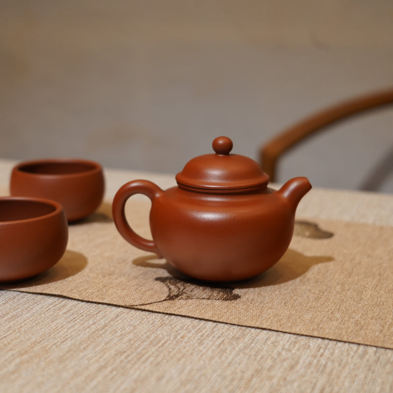 *新品*【蓮子】全手工原礦小煤窯朱泥紫砂茶具套組