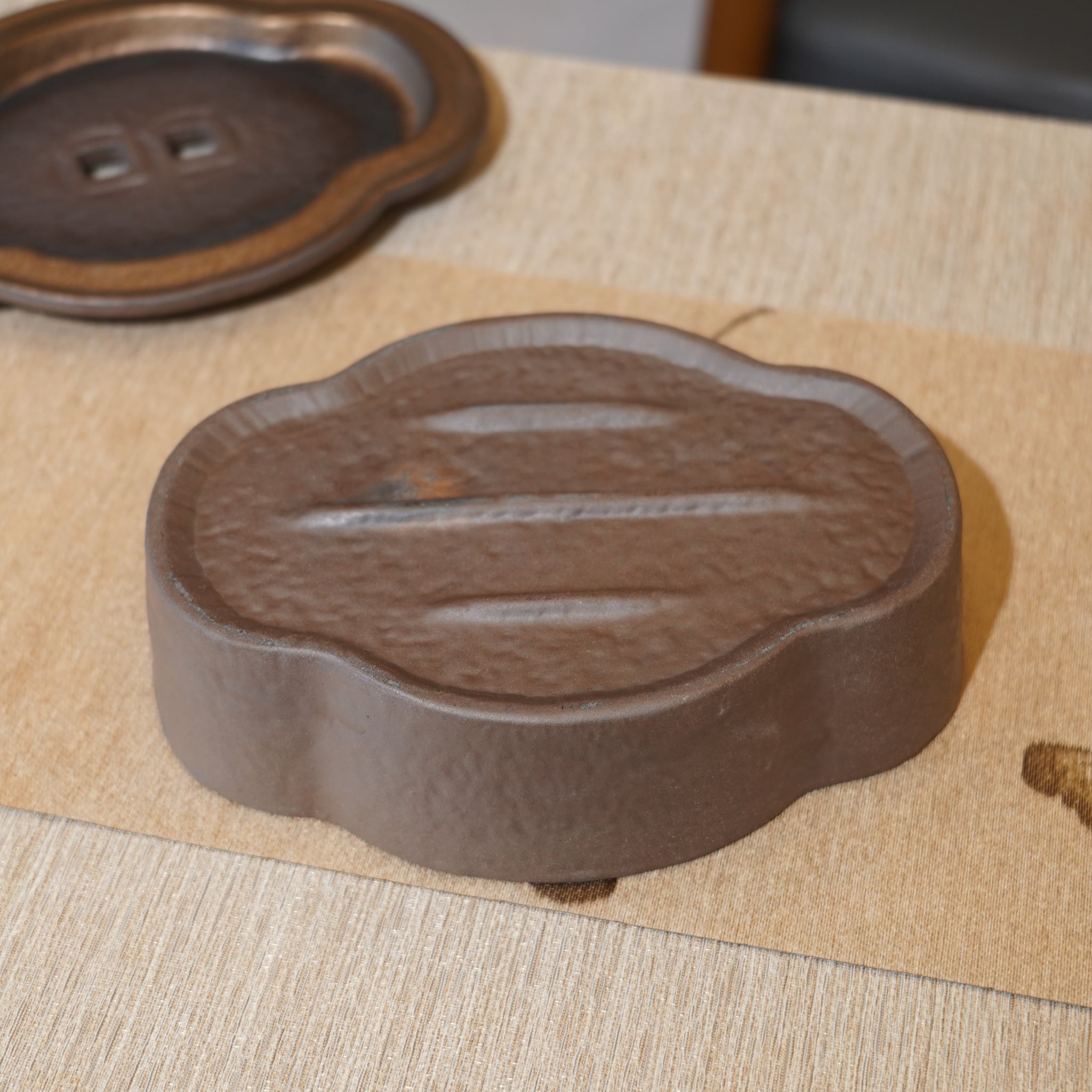 *新品*【海棠】金屬鎏金古銅釉窯變炻器壺承