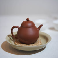 *New Product* [Kuanglanzhai·Pear Style] Fully handmade raw mineral cinnabar mud and purple sand teapot